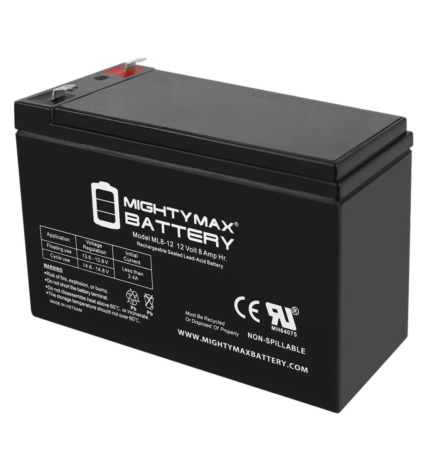 Mighty Max 12V 8Ah SLA Battery for ELK M1 Gold Control Kit - International Shipping Available - Buy Online on SooperMarket.com