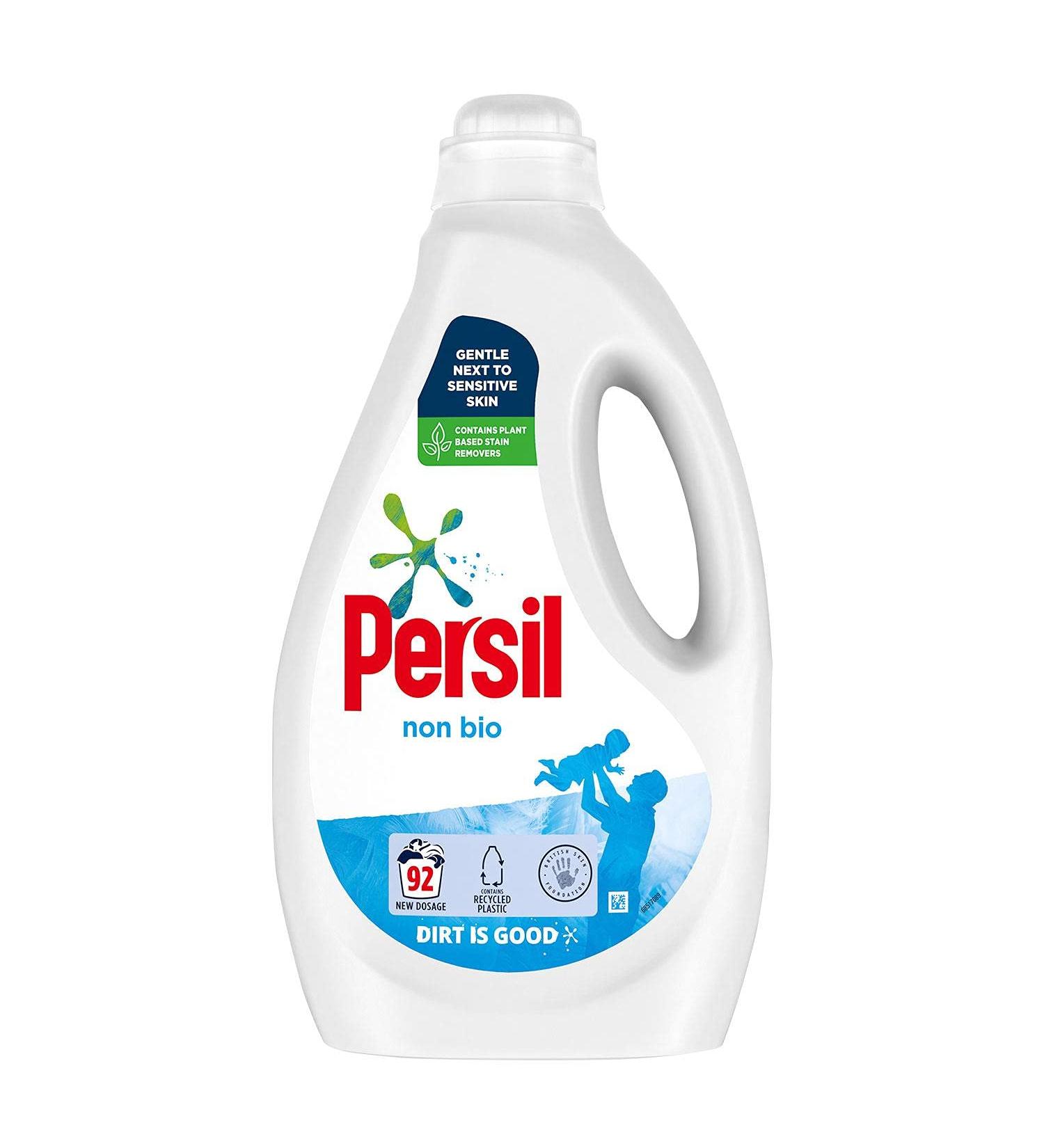 Persil Non Bio Laundry Detergent 92 Washes 2.484L - Gentle on Sensitive Skin, Tough on Stains - 100% Recyclable Bottle - Buy Online on SooperMarket.com