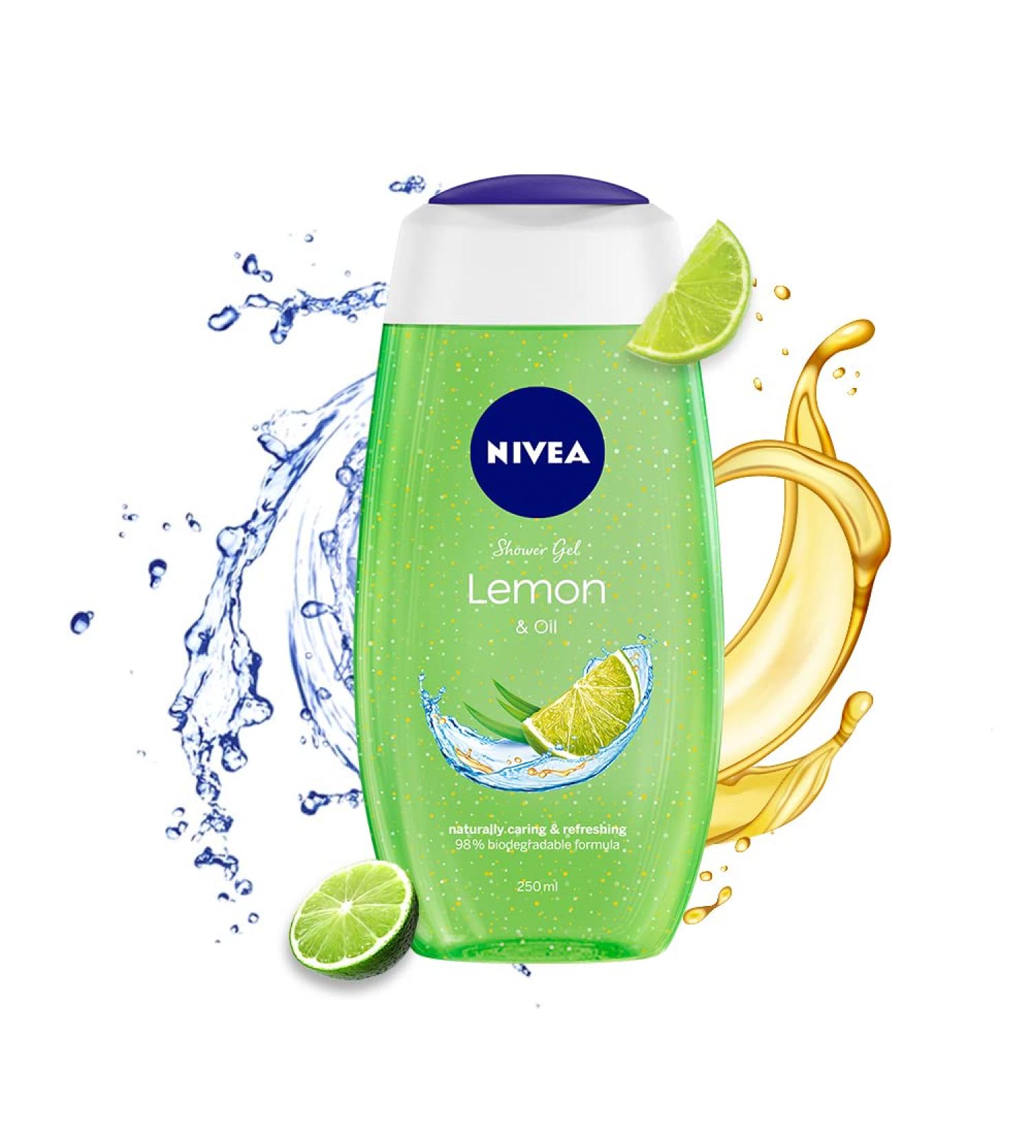 Buy Nivea Care Shower Gel Lemon & Oil 250ml | Refreshing Moisture for All Skin Types - International Shipping Available - Buy Online on SooperMarket.com