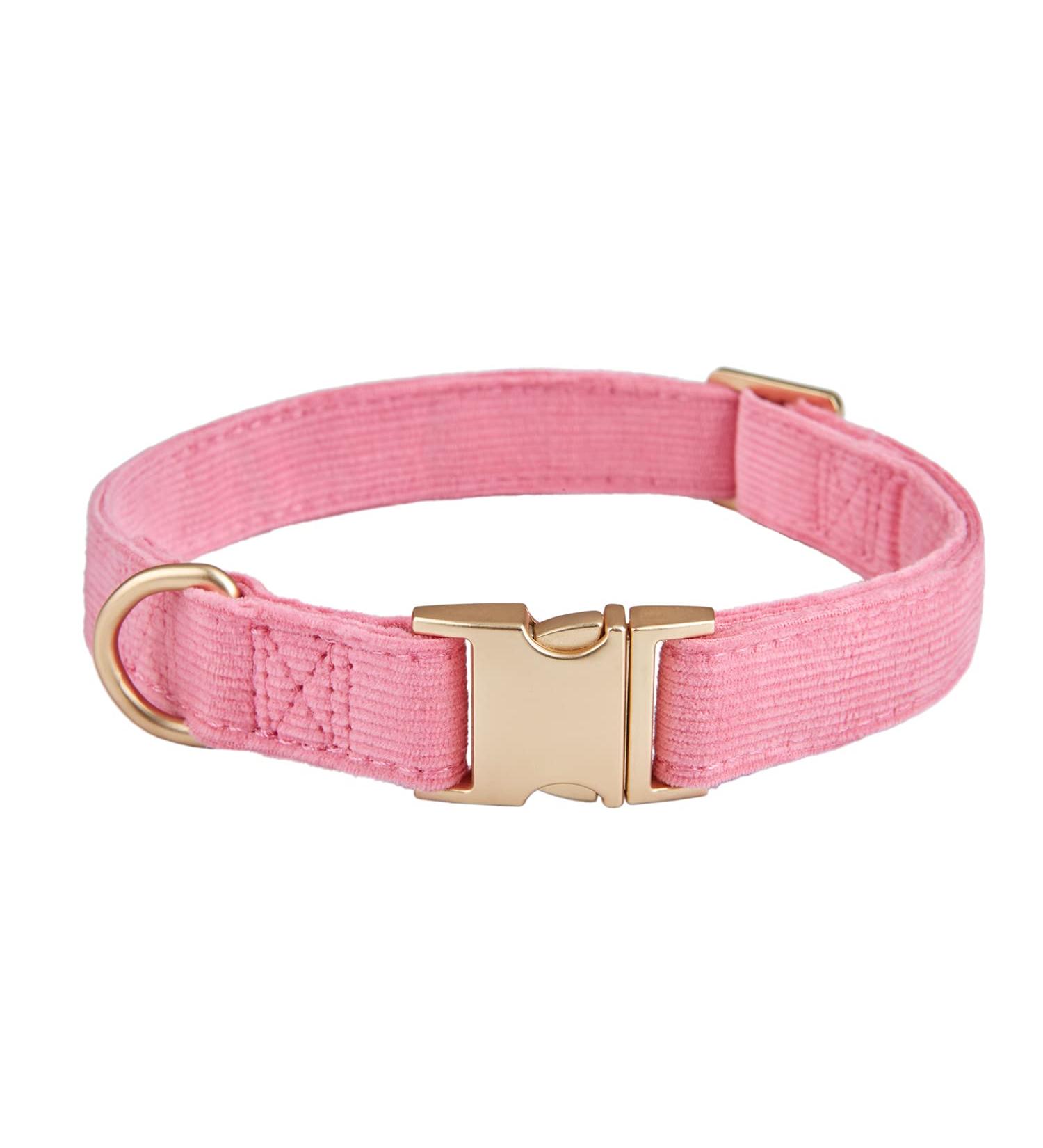 YUDOTE Ultra-Soft Dog Collar for Small Dogs | Natural Cotton Cord Sensitive Skin Pink S (1 Pack) - Ideal for International Shipping - Buy Online on SooperMarket.com