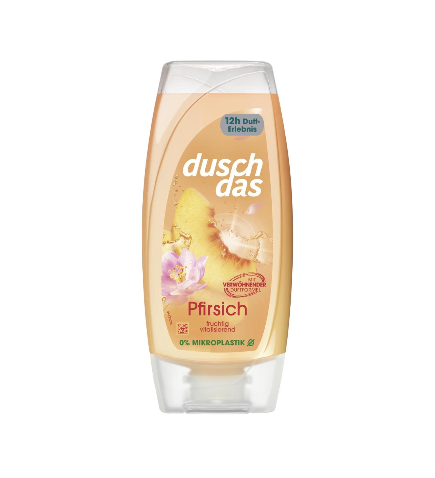 Duschdas Peach Shower Gel 6x225ml - Refreshing Fragrance for an Invigorating Start to Your Day - International Shipping Available - Buy Online on SooperMarket.com