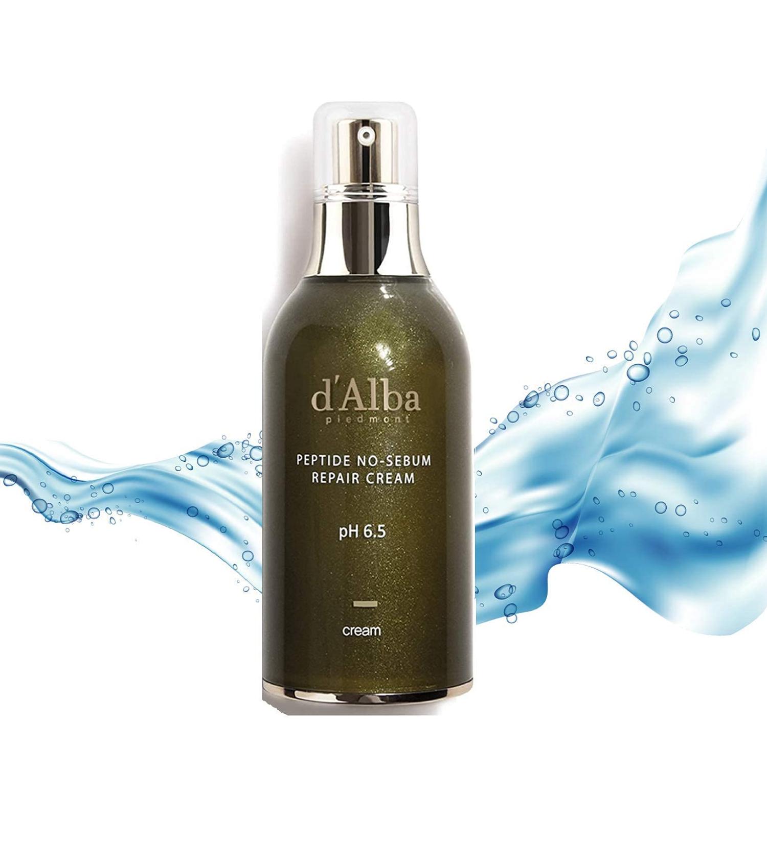 Buy d'Alba Peptide No-Sebum Repair Cream 1.69 fl oz - Hydrating & Balancing Moisturizer - Buy Online on SooperMarket.com