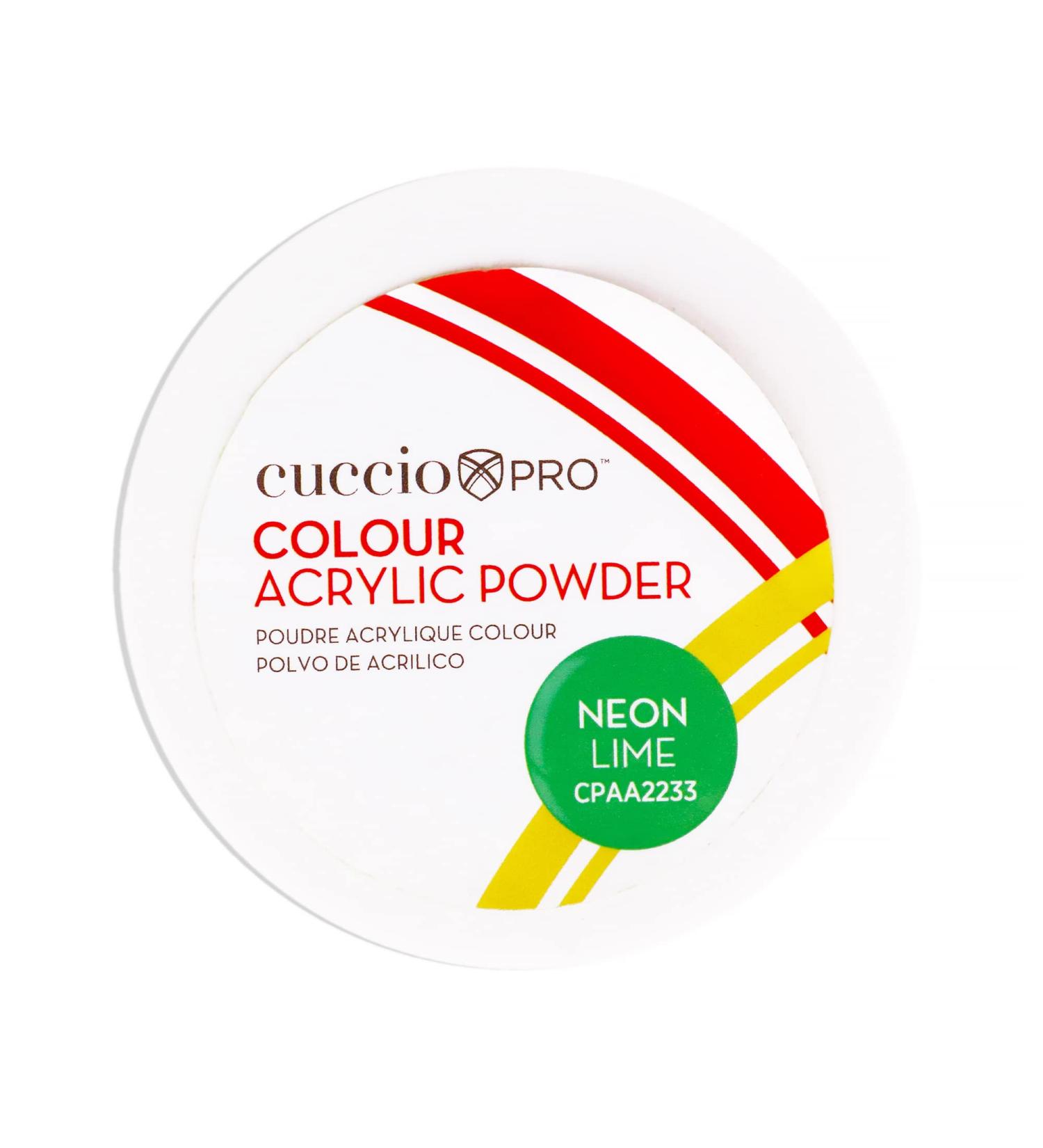 Cuccio Pro - Color Acrylic Powder - Neon Lime - for Women - Acrylic Powder - 1.6 oz