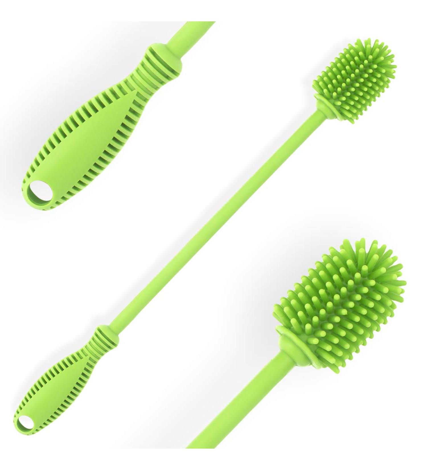 31cm Baby Bottle Cleaning Brush - Silicone Cleaner for Hydro Flask, Sports Bottles - Green (Qty 1) - Buy Online on SooperMarket.com