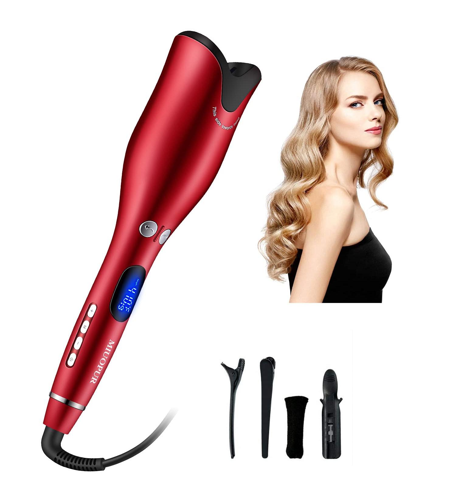 MIUOPUR Automatic Ceramic Ionic Hair Curling Iron with Anti-Stuck Technology - Buy Online on SooperMarket.com