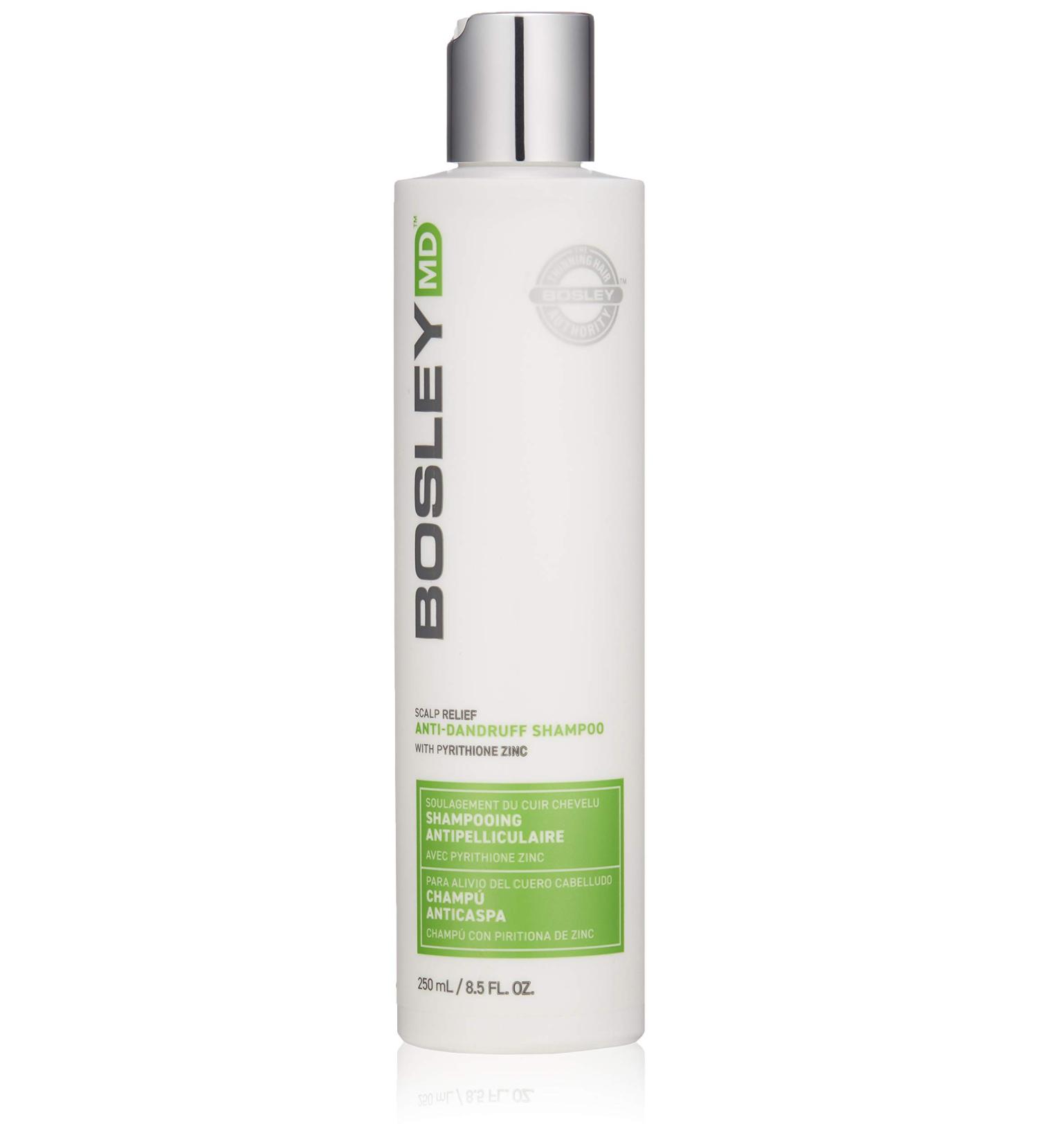 Bosley Scalp Relief Anti-Dandruff Shampoo 8.5 fl oz | Pyrithione Zinc Treatment - Buy Online on SooperMarket.com