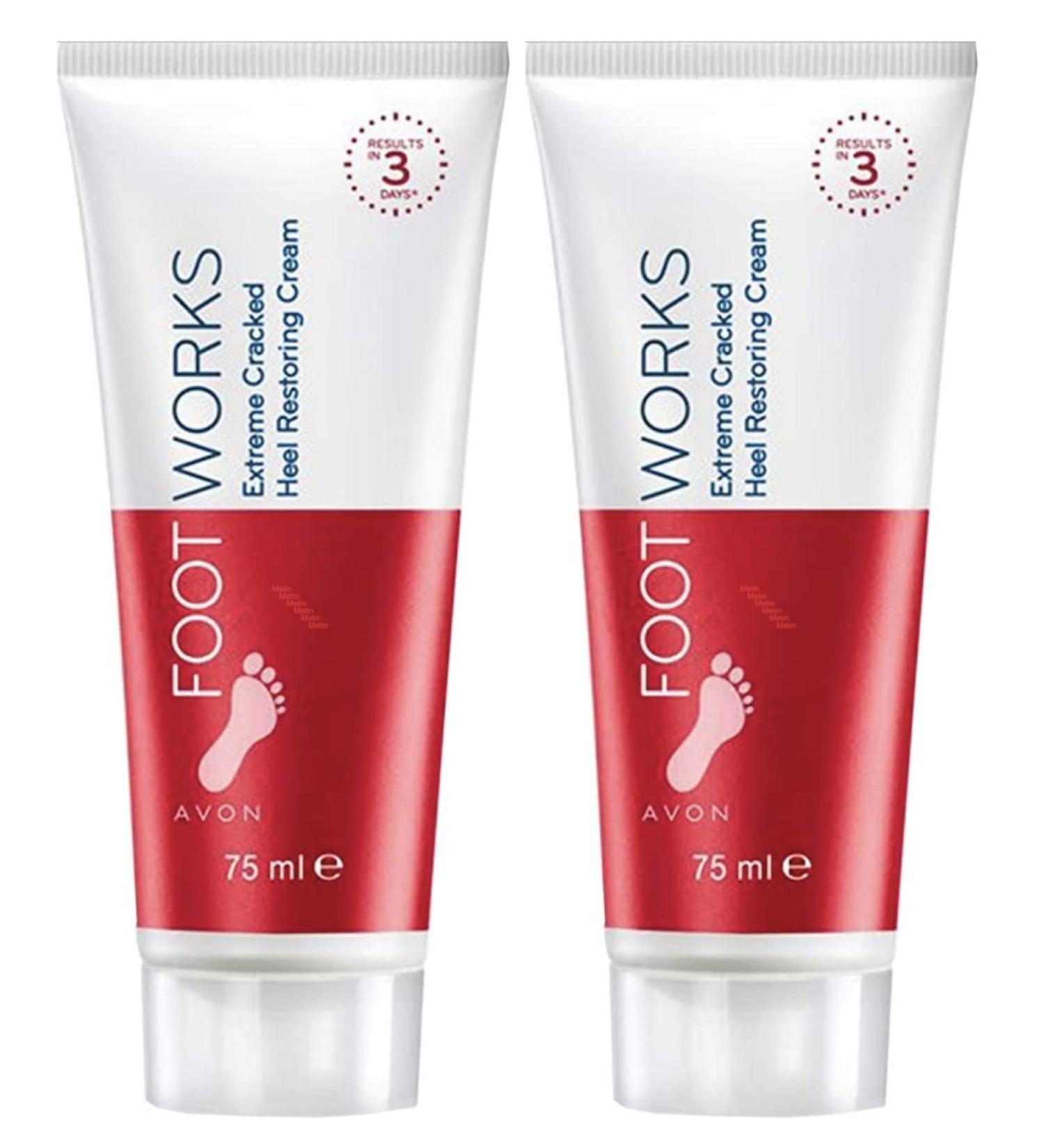 Avon Foot Works Maximum Strength Cracked Heel Cream - Set of 2 | Hydrating Foot Care Solution - Buy Online on SooperMarket.com