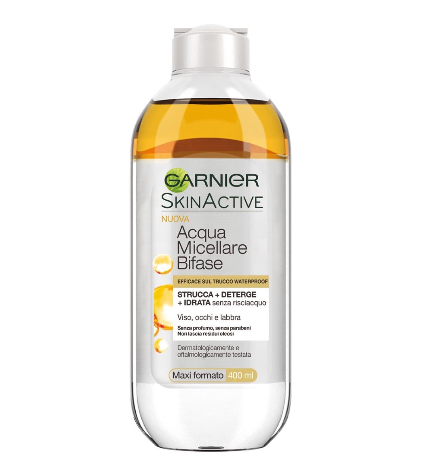 Garnier Micellar Water Biphasic with Argan Oil - 400ml | Waterproof Makeup Remover for All Skin Types - International Shipping Available - Buy Online on SooperMarket.com
