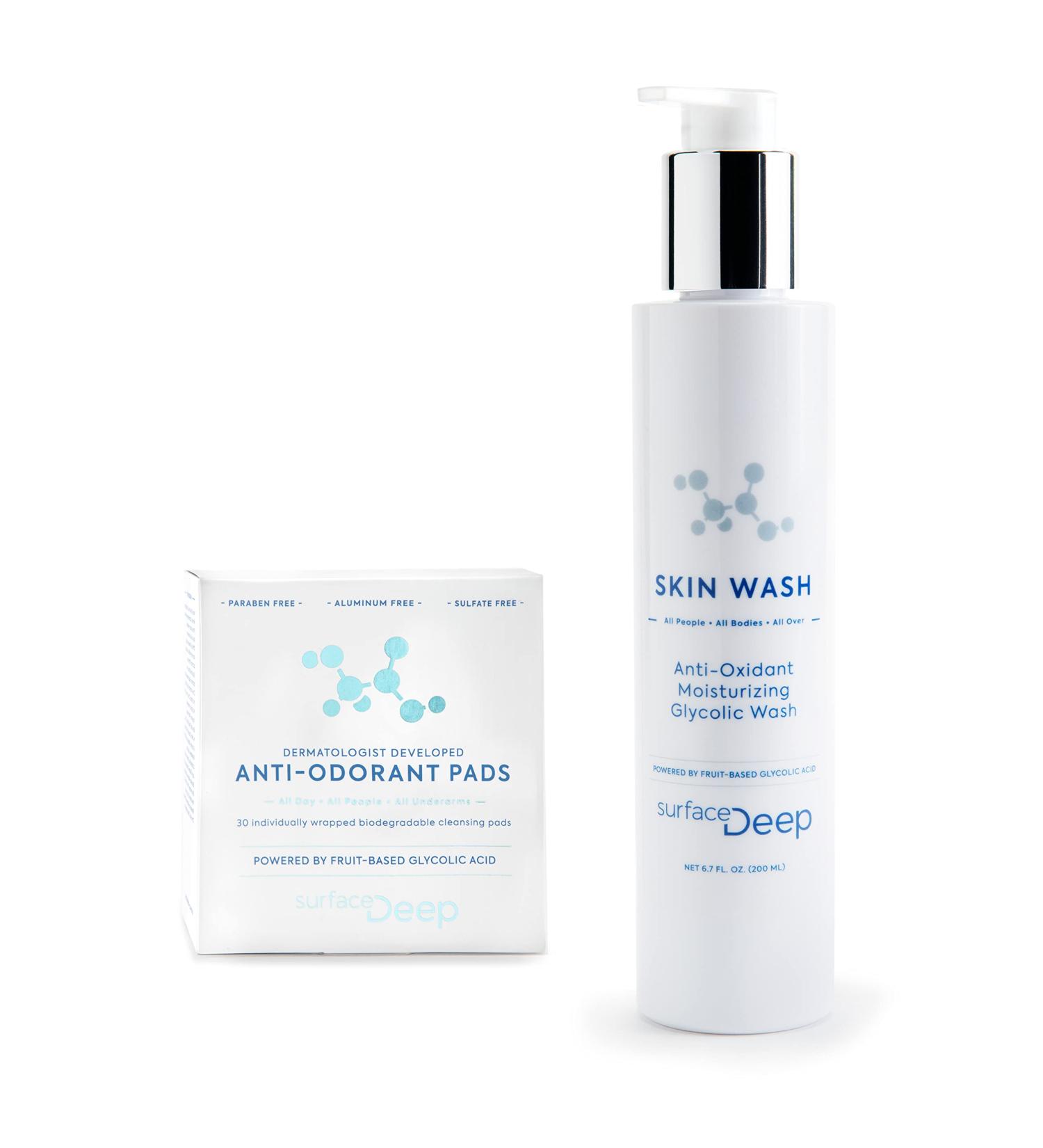 Surface Deep BETTER TOGETHER Anti-Odorant Pads and Skin Wash Bundle - Buy Online on SooperMarket.com