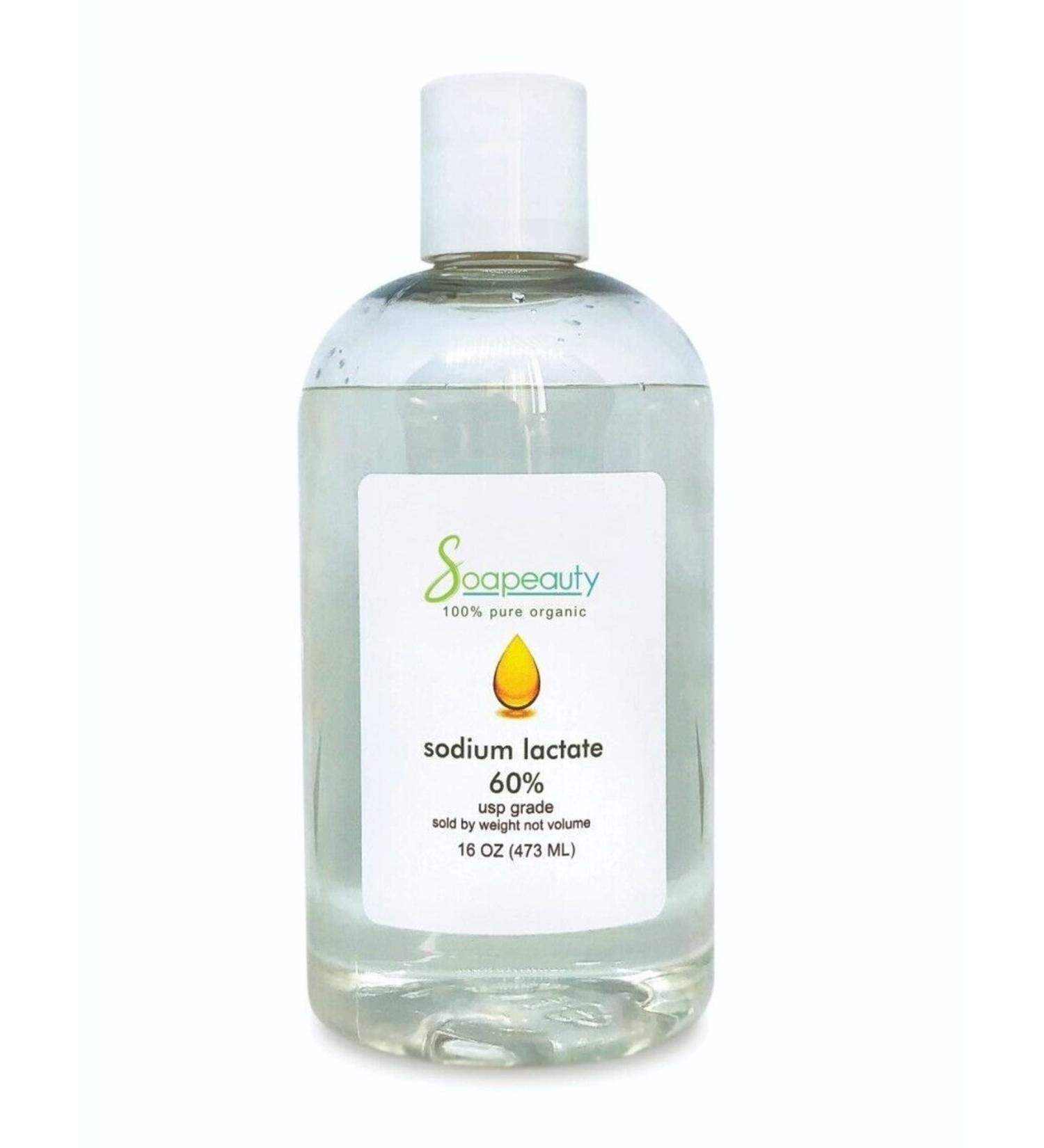 Sodium Lactate for Soap Making & Lotions | Organic 60% USP Pure Natural Preservative | 16 oz Harder Bar, Bigger Yield, Faster Cure Time, Moisture Boost - Buy Online on SooperMarket.com