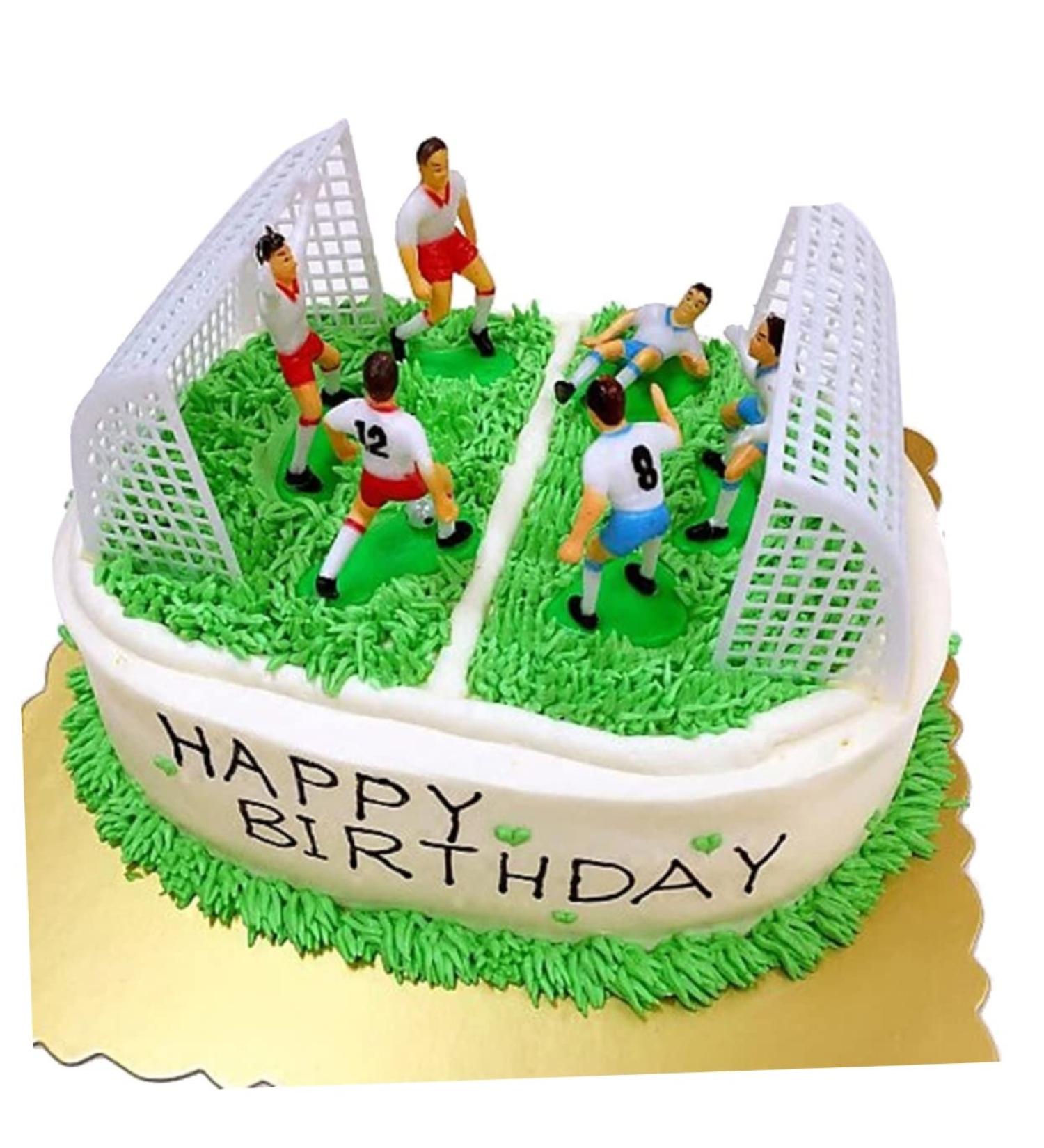VILLFUL 8pcs Football Appetizer Picks Soccer Birthday Party Supplies Dessert Toppers Figurine Food Flags Soccer Party Decorations Pastel Party Decorations Sports Decor First Cake Cocktail - Buy Online on SooperMarket.com