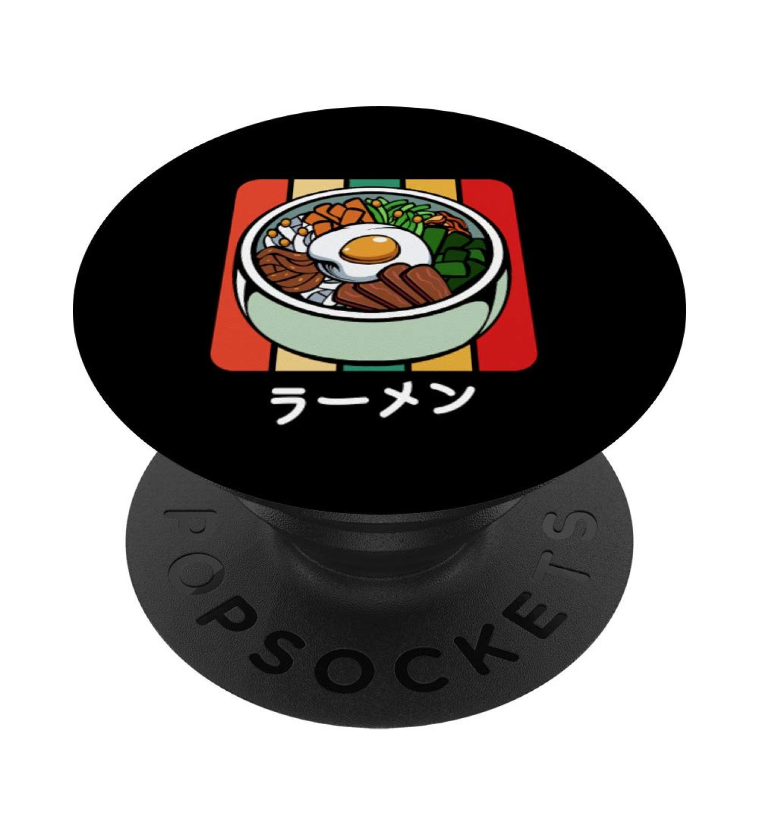 Ramen Japanese Vintage Retro Tasty Noodles Lover Gift Ideas PopSockets PopGrip: Swappable Grip for Phones & Tablets Standard - Buy Online on SooperMarket.com