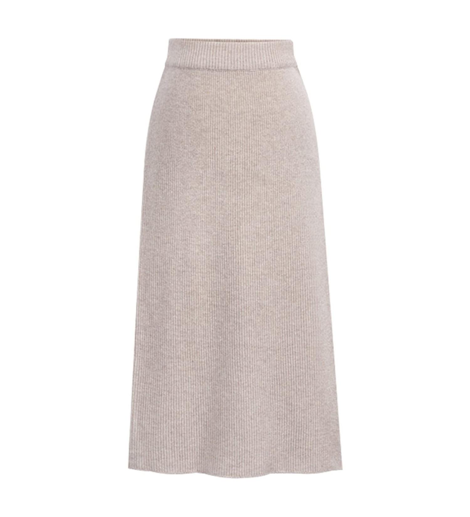 Sanahy Women's Ribbed Knit Midi Skirt - High Waist Bodycon Pencil Skirt XXL Beige - Buy Online on SooperMarket.com