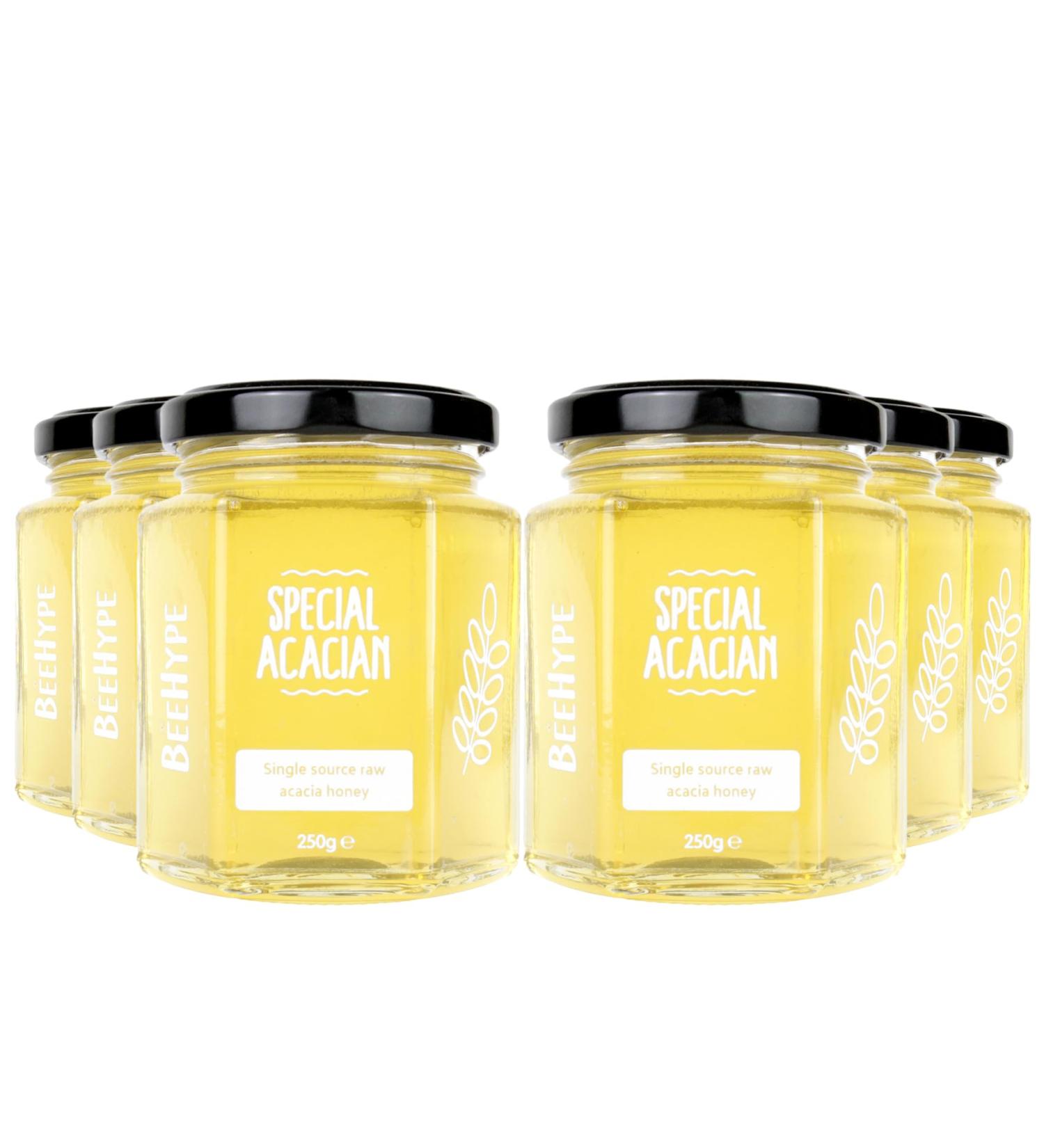 BeeHype - Special Acacian 100% Pure Luxury Acacia Raw Bee Honey 6 x 250g Special Acacian Pack of 6 - Buy Online on SooperMarket.com
