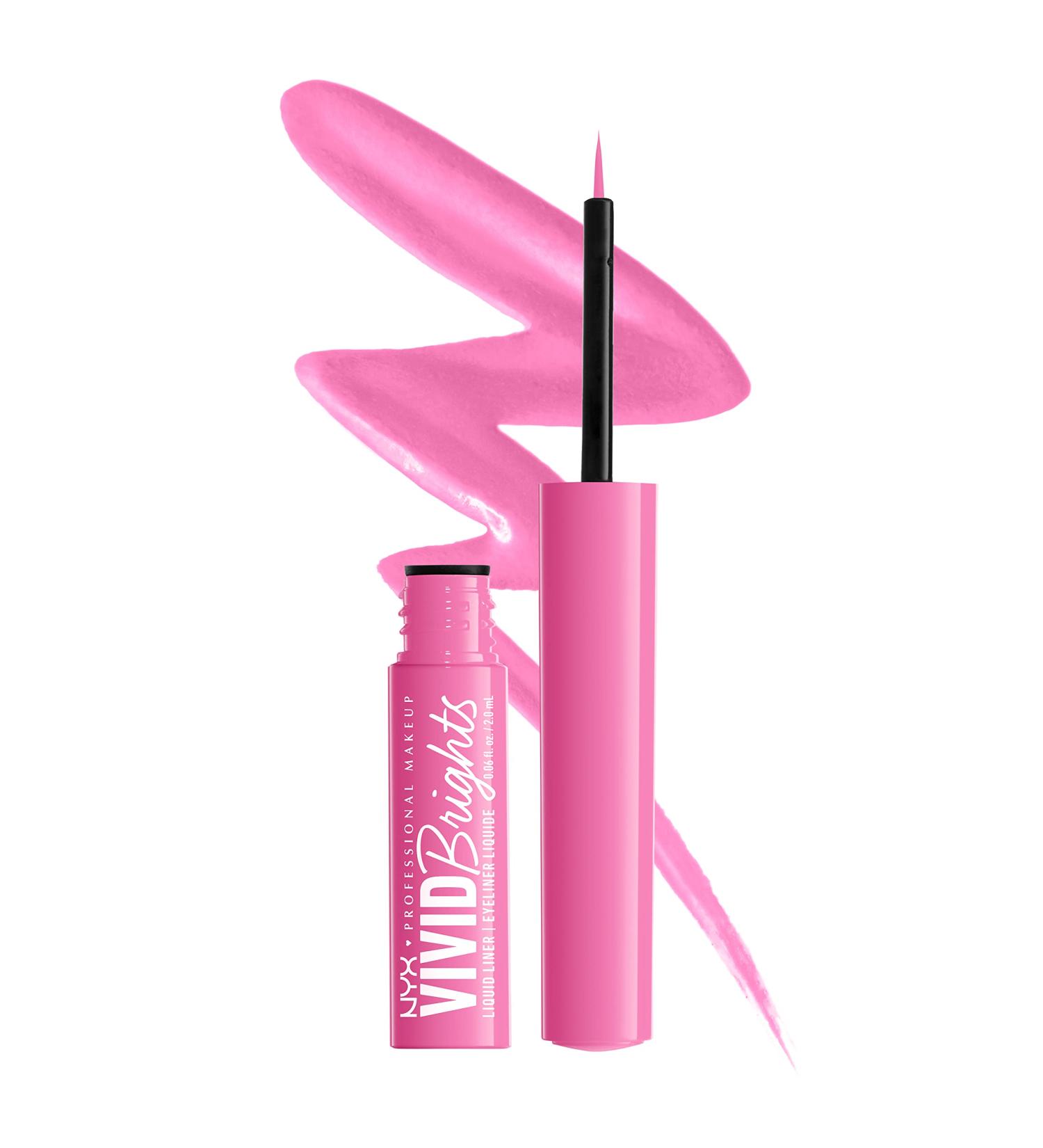 NYX Vivid Brights Liquid Liner - Don't Pink Twice 08 - Smear-Resistant Eyeliner - Buy Online on SooperMarket.com