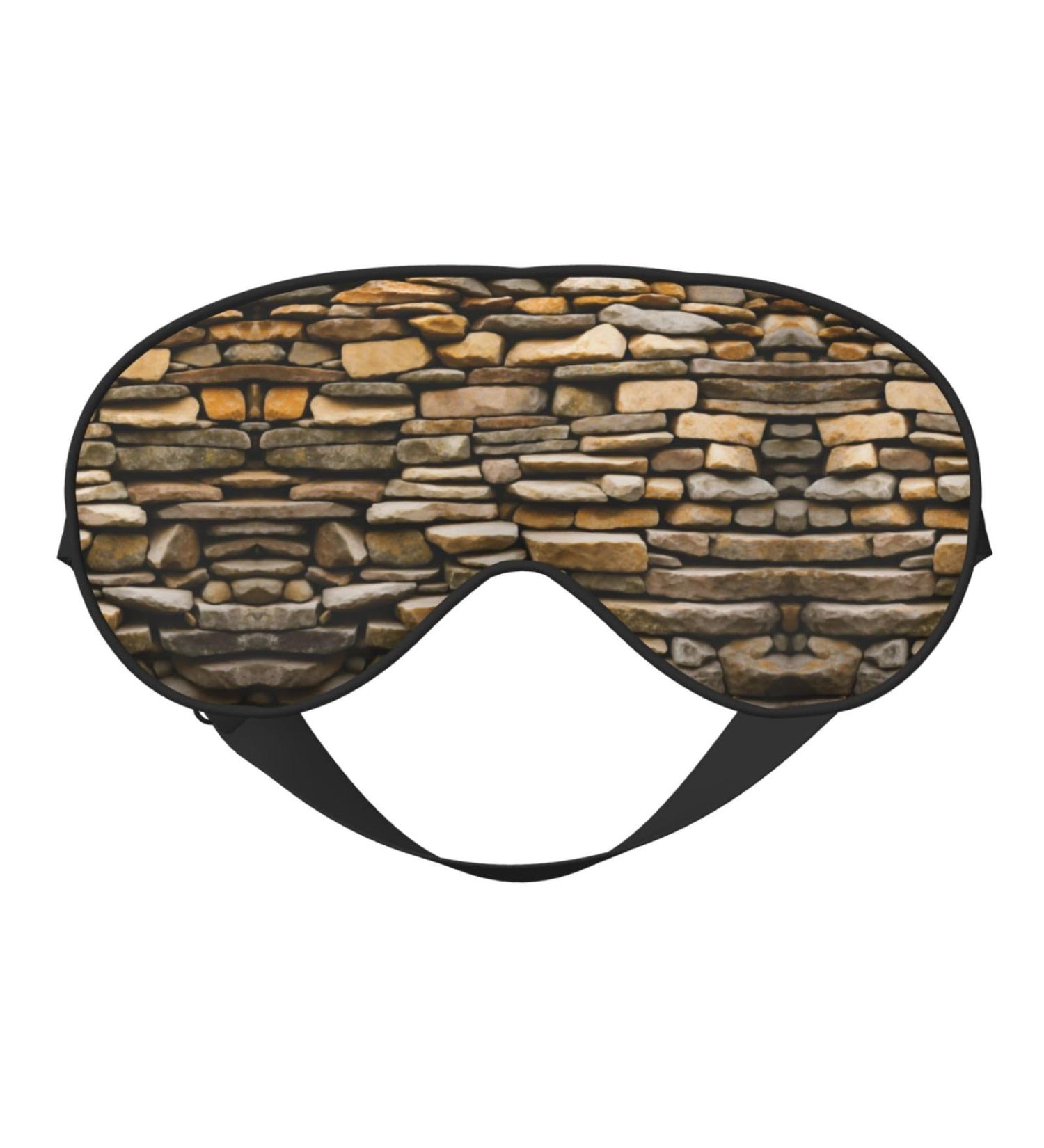 Rustic Rocks Brick Wall Soft Sleep Eye Mask Female Breathable Eye Patch Perfect for Travel and Relaxation - Buy Online on SooperMarket.com