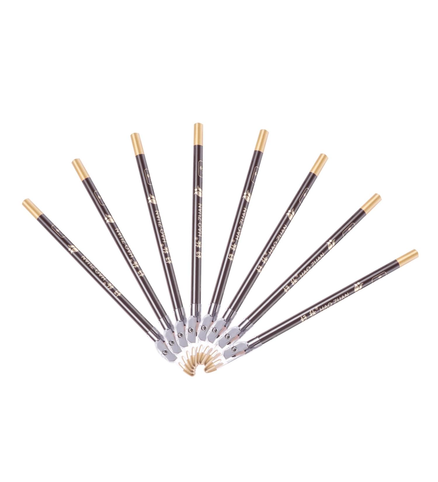 WOFASHPURET 8pcs Pencil Sharpener Eyebrow Pencil Black Eyebrow Makeup Pencil Cosmetic Small Tools Wooden Miss 1 count (Pack of 1) Coffee - Buy Online on SooperMarket.com