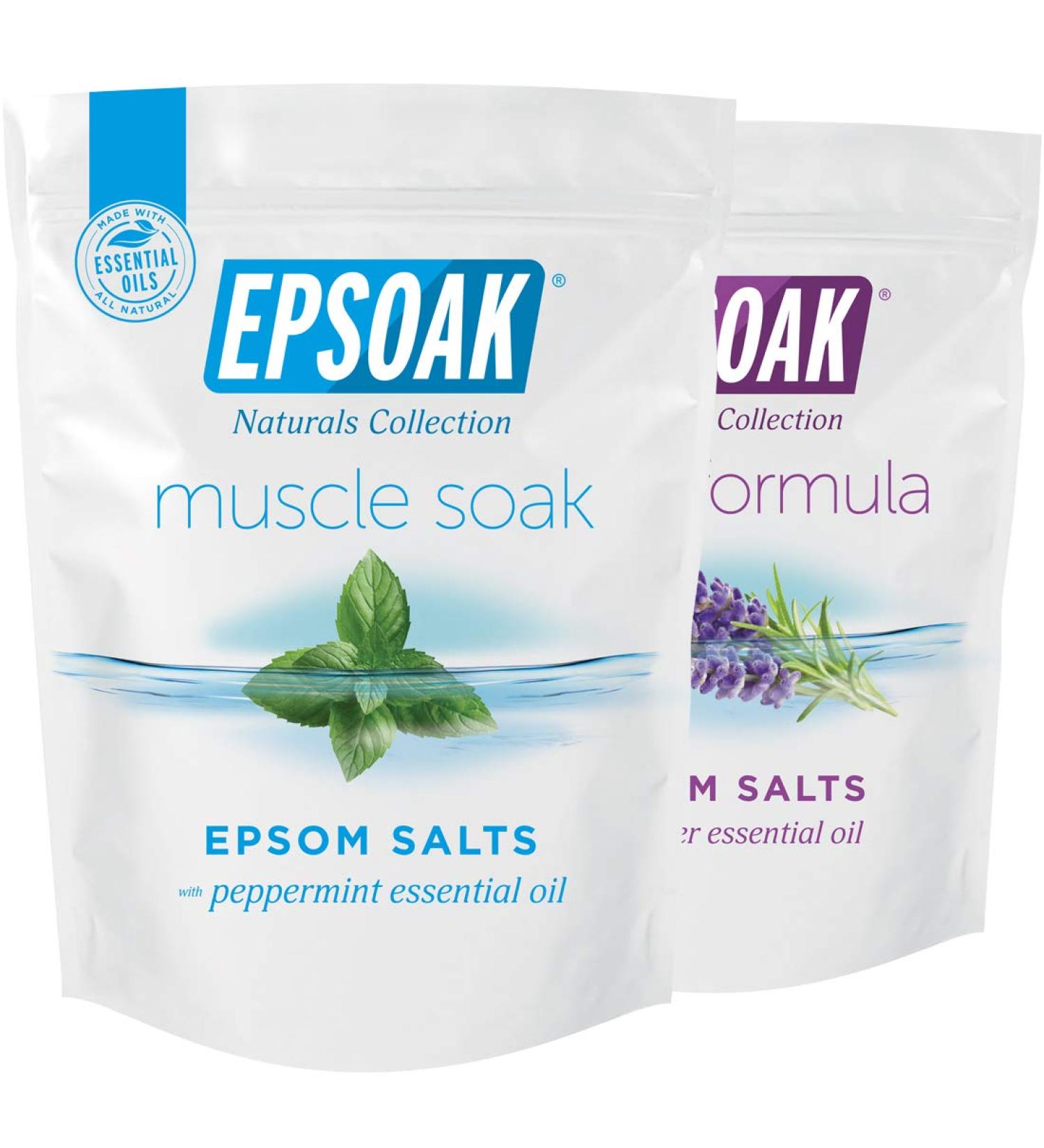 Epsoak Scented Epsom Salt Bundle - Sleep Formula & Muscle Soak 2 lbs - Buy Online on SooperMarket.com