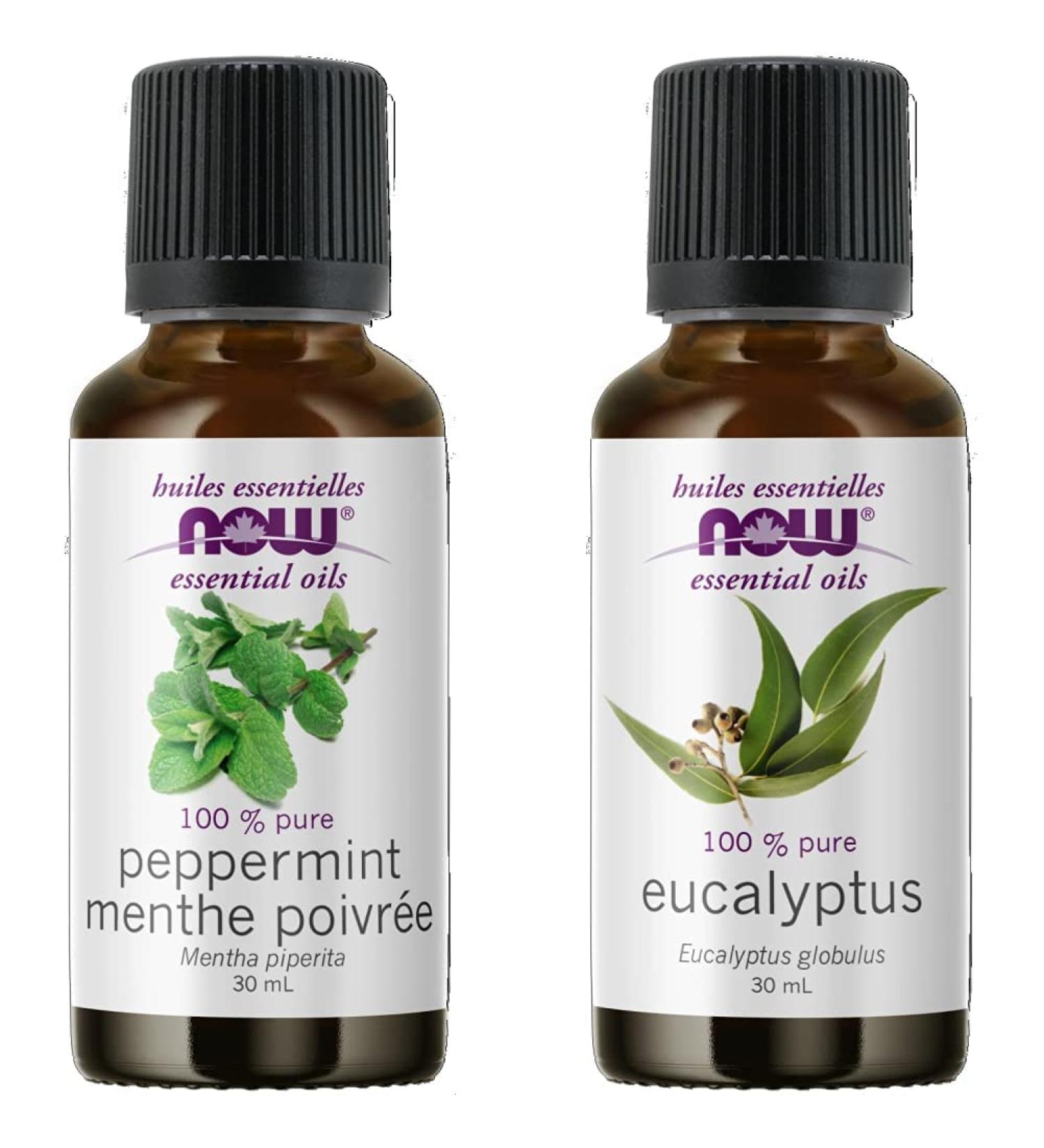 Now Peppermint Oil Liquid 30ml and Now Foods Eucalyptus Essential Oil 30ml - Buy Online on SooperMarket.com