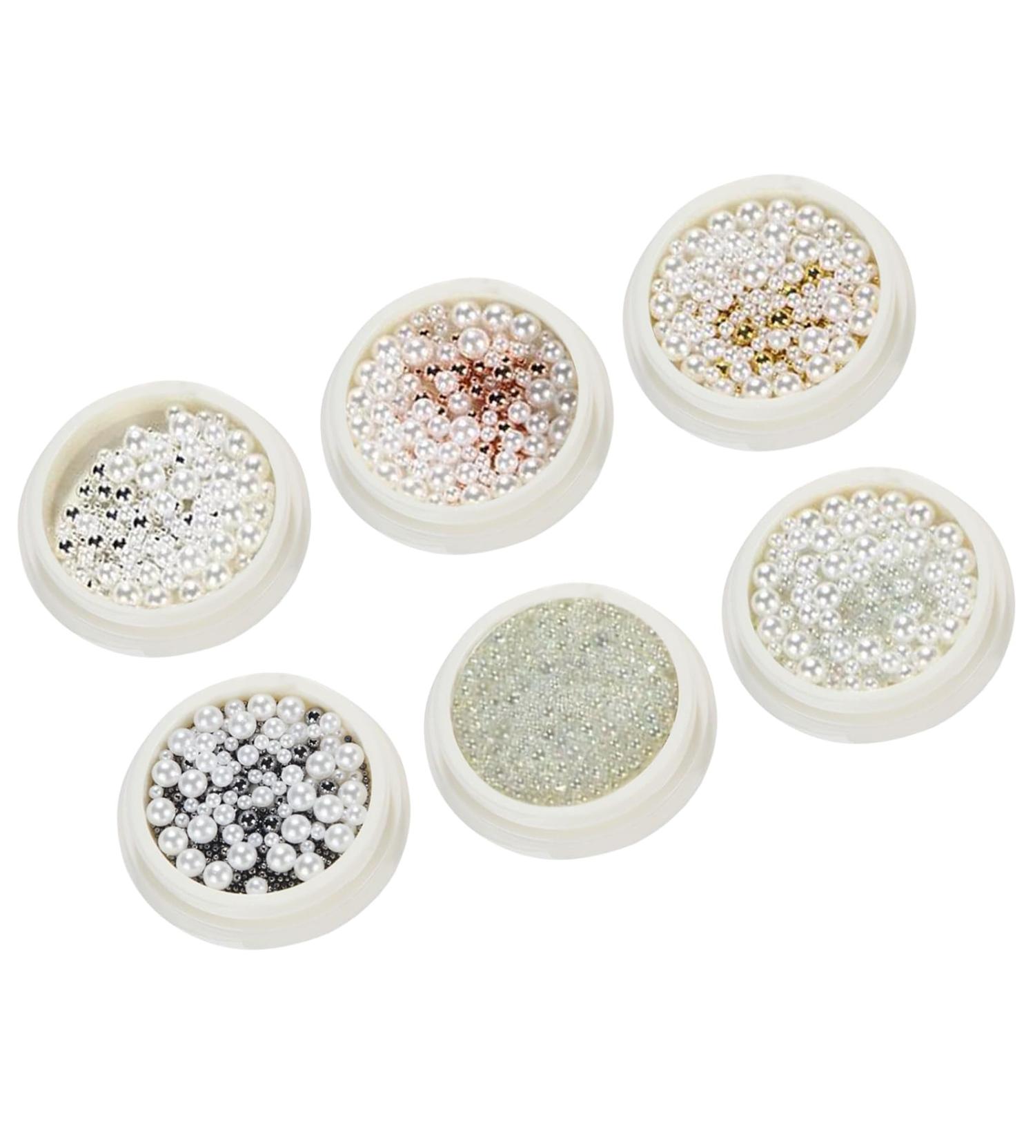 Half Round Nails Art Pearls Flatback Pearls Nail Nails Art Metal Ball Nail Caviars Beads Nails Art Supplies Nails Art Metal Ball - Buy Online on SooperMarket.com