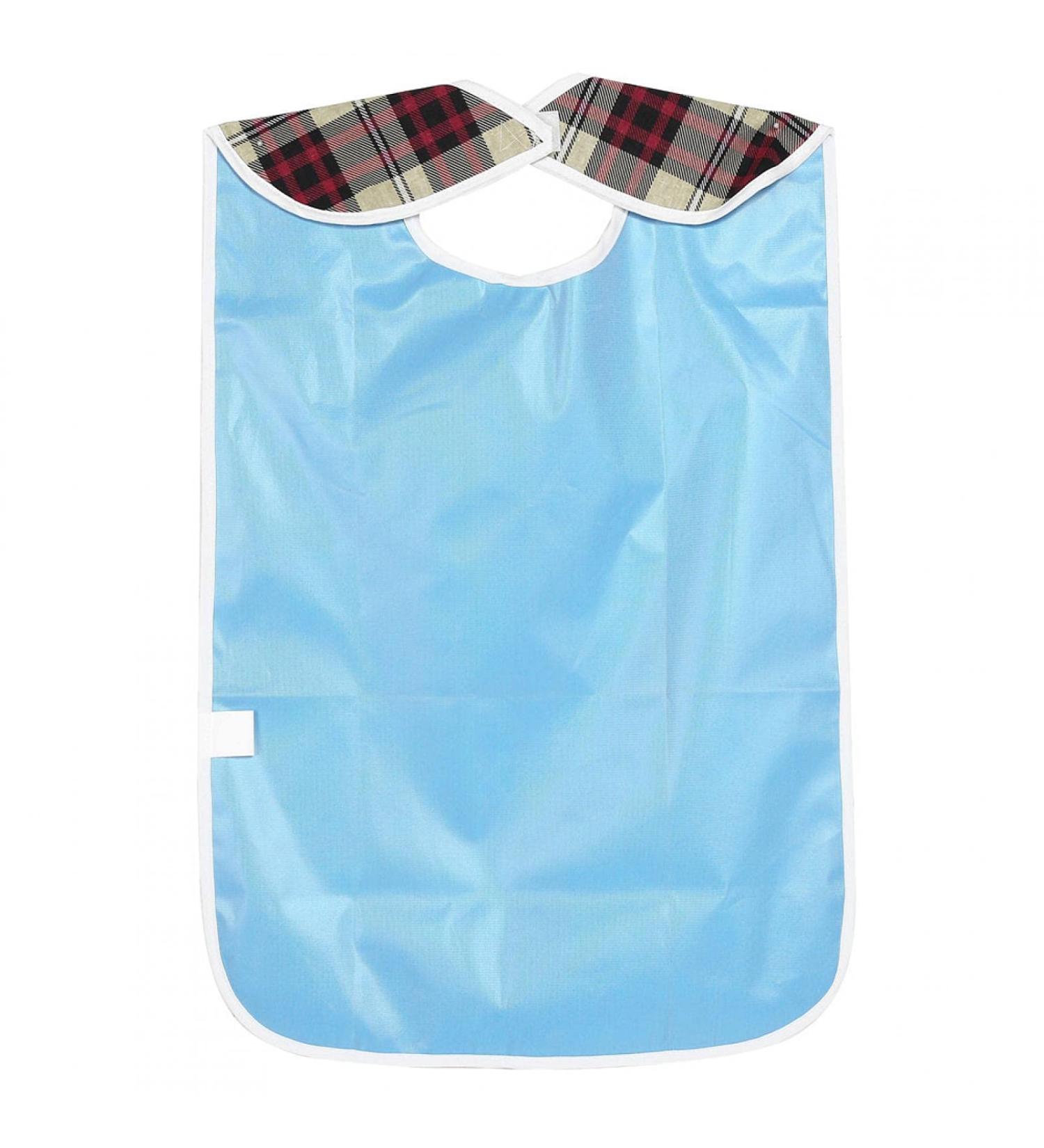 Adult Bib 3colors Adult Bib Washable Reusable Waterproof Dinning Aid Clothes Protector Clothing Protector with Optional Crumb Catcher and Vinyl Backing 17.7 * 29.5inch(Green) - Buy Online on SooperMarket.com