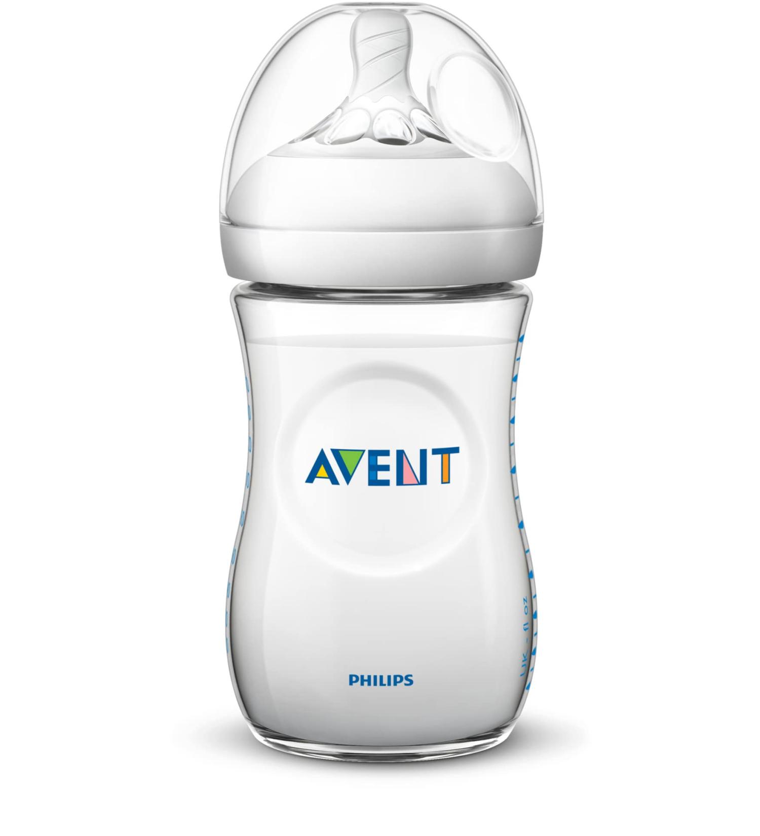 Philips AVENT Natural Baby Bottle Clear 9oz 2pk SCF013/27 | Set of 2 Bottles - 9oz Capacity - Buy Online on SooperMarket.com