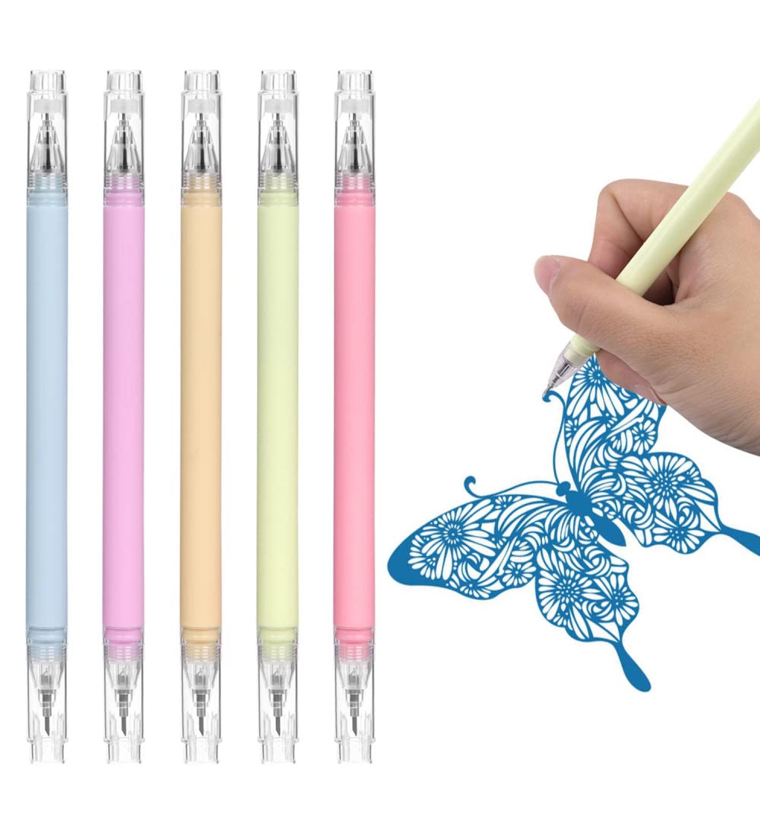 AUAUY Knife Pen Craft Cutting Tools  5PCS Double Head Cutting Gel Pen with Writable Nib  Utility Knife Pen  Creative Precision Paper Cutting Carving Tools  for DIY Project & Art Hobby - Buy Online on SooperMarket.com