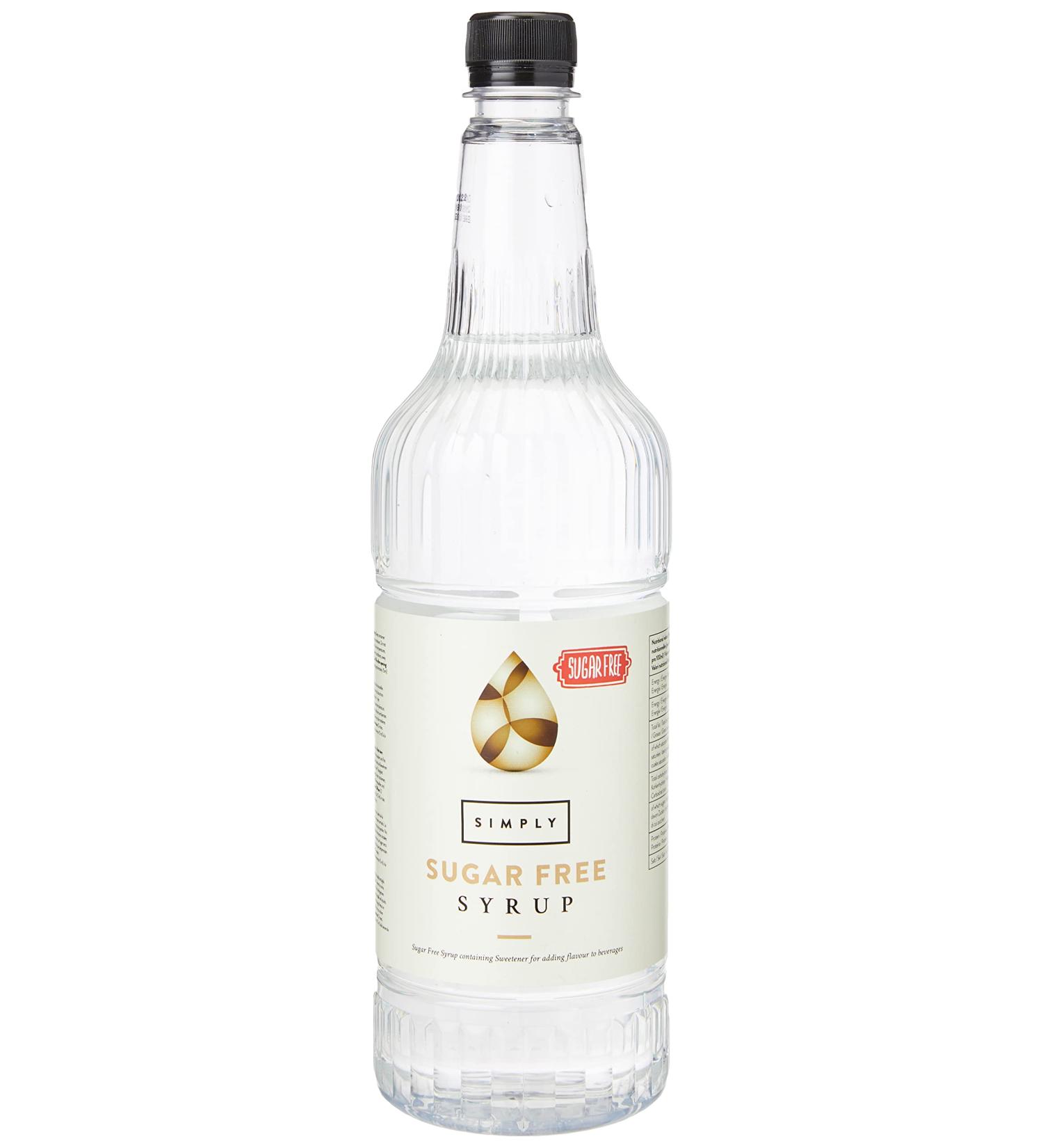 Simply Sugar Free Syrup Low Calorie Vegan & Nut Free Flavoured Syrup for Coffee Cocktails & Baking (1 Litre) - Buy Online on SooperMarket.com