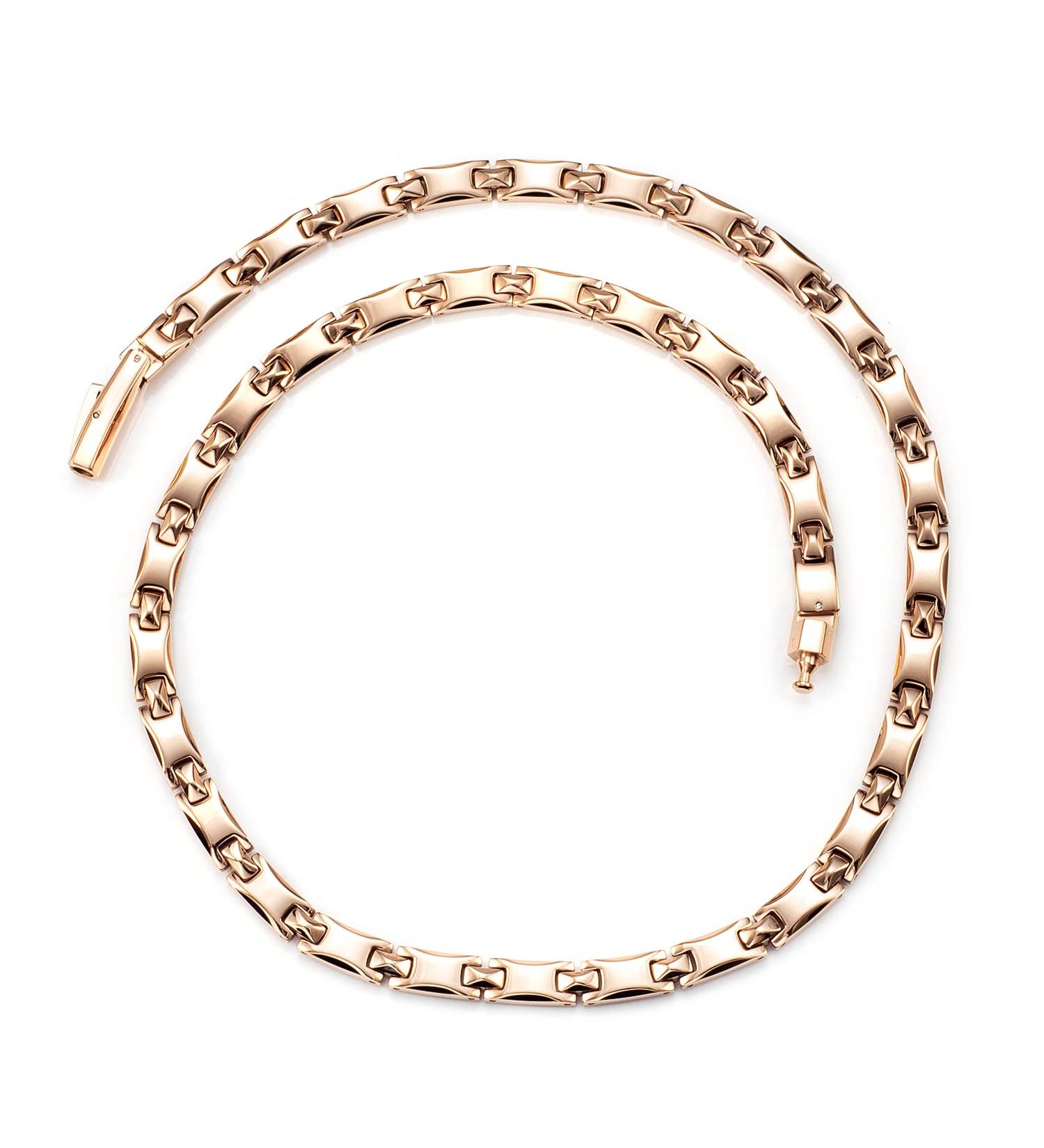 EnerMagiX Rose Gold Titanium Magnetic Necklace for Women - Germanium Chain Jewelry - Buy Online on SooperMarket.com