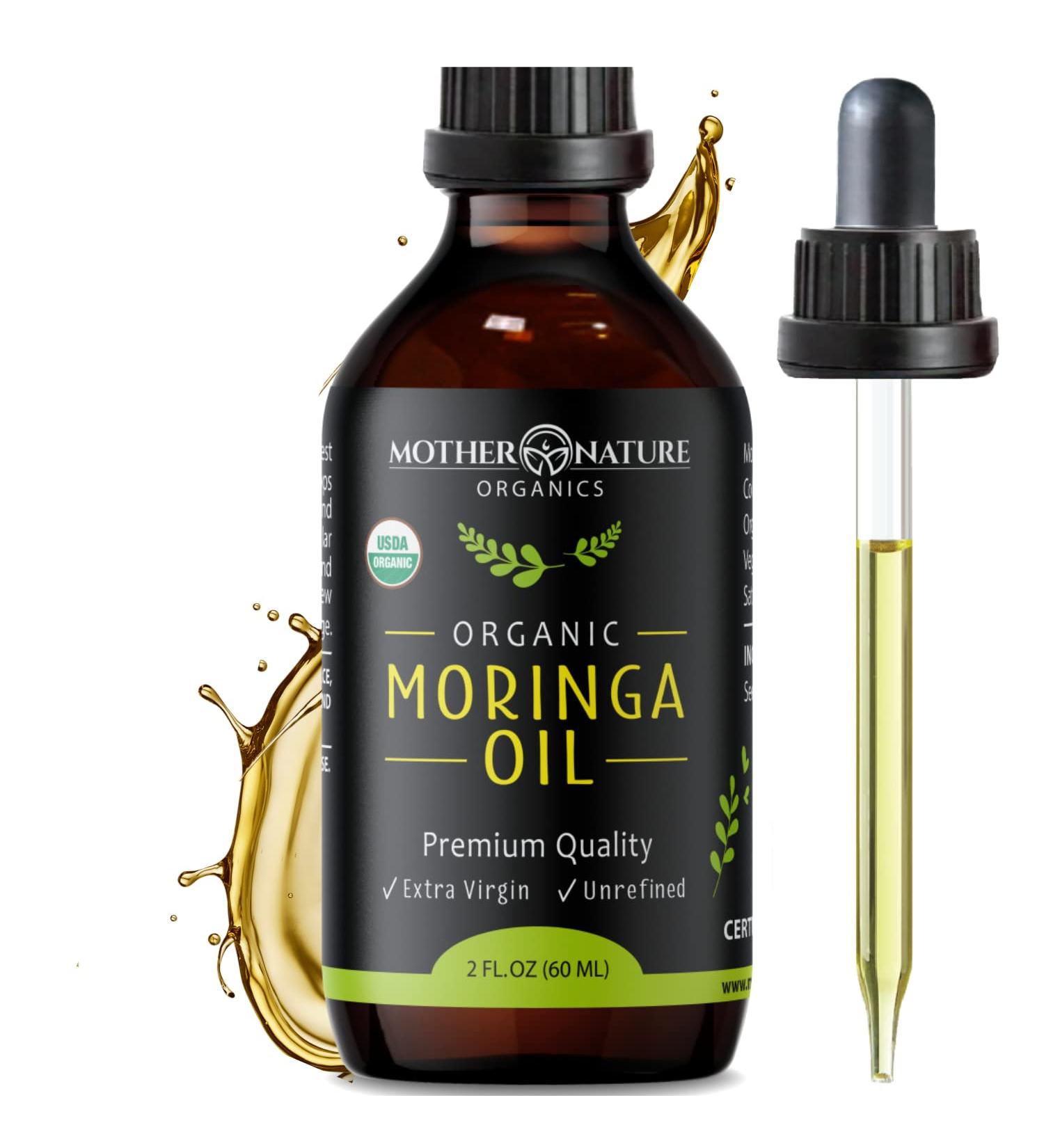 Moringa Oil - USDA Organic 100% Pure & Cold Pressed | Natural Moisturizer for Skin Face Hair | Gluten Free Non-GMO & Vegan (2oz - Buy Online on SooperMarket.com