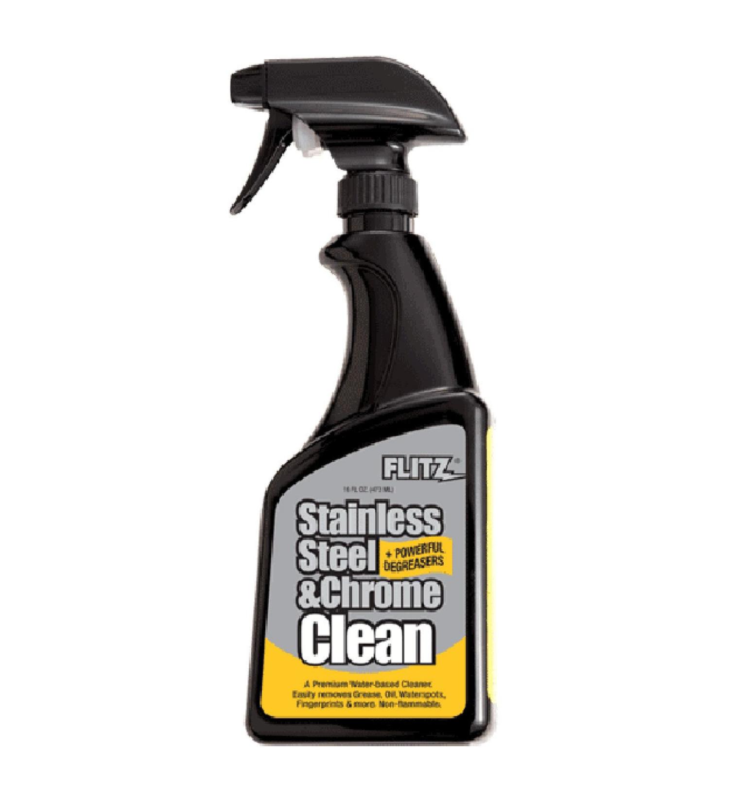 Flitz SP 01506 Stainless Steel and Chrome Cleaner with Degreaser 16-Ounce Small