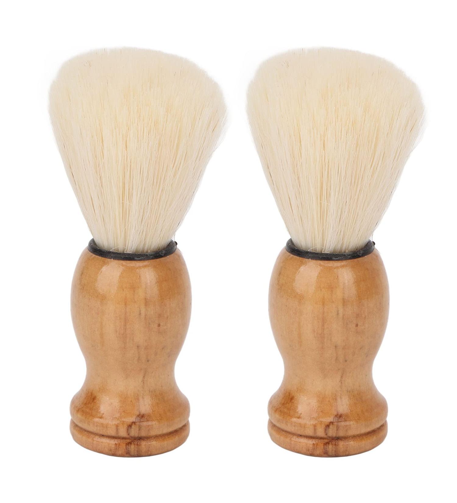 Premium Mini Shaving Brush for Men - Soft Synthetic Wooden Handle Ideal for Travel & Home Grooming | Facial Razor & Clean Tool - Buy Online on SooperMarket.com