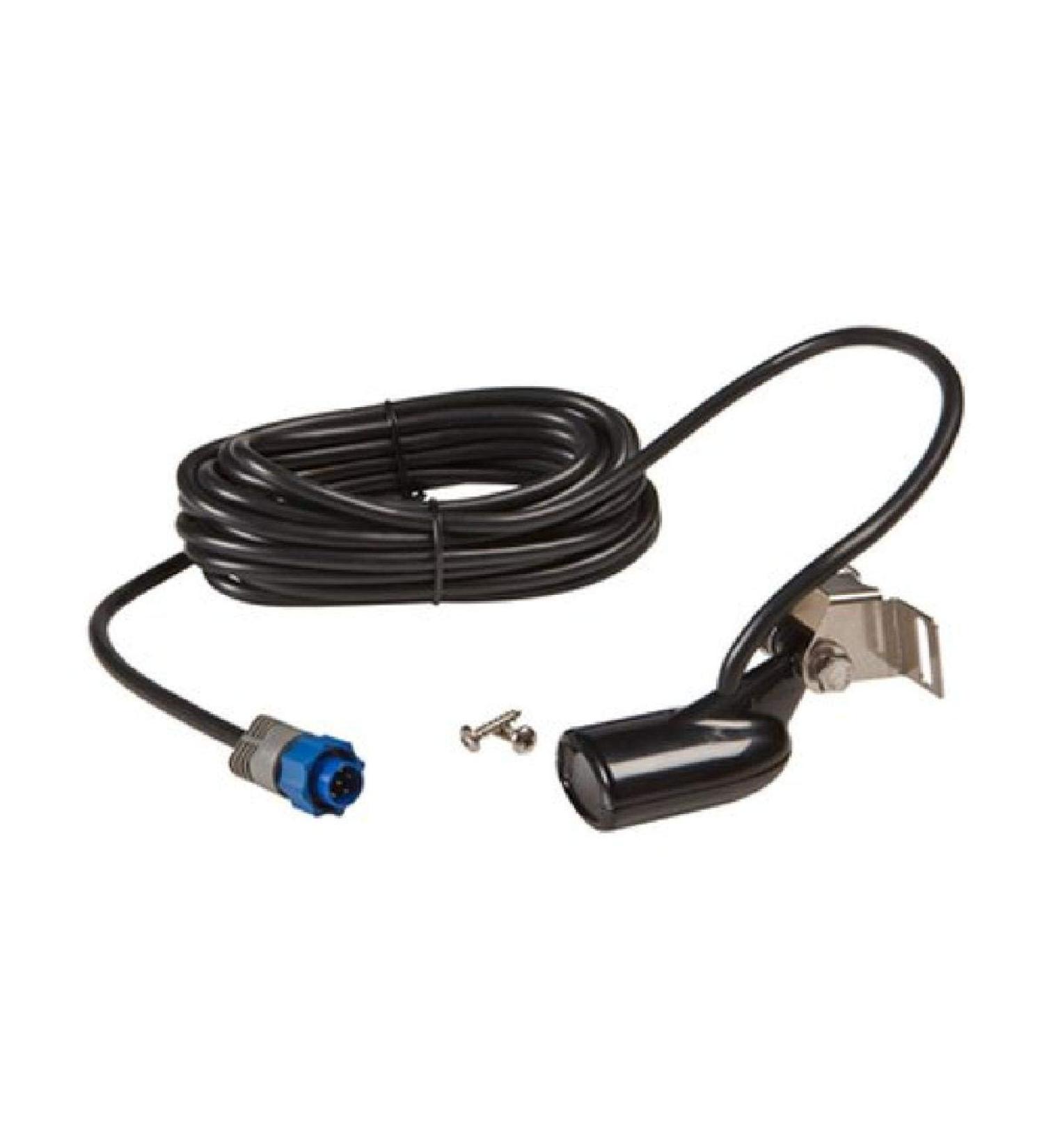 Lowrance 000-0106-72 Transom-Mount 83/200 kHz Skimmer Transducer with Built-in Temp, Black
