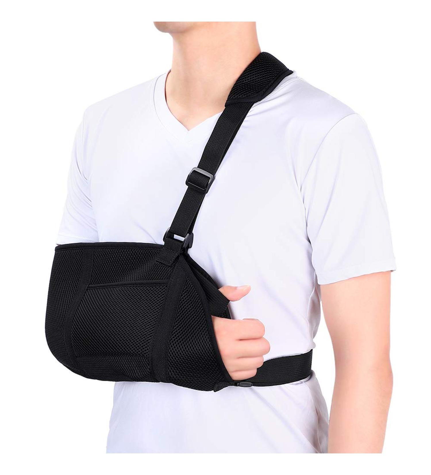Yosoo Health Gear Medical Arm Sling Shoulder Sling - Large Breathable Immobilizer for Rotator Cuff Injury and Fractured Bones - Adult with Waist Strap - Buy Online on SooperMarket.com