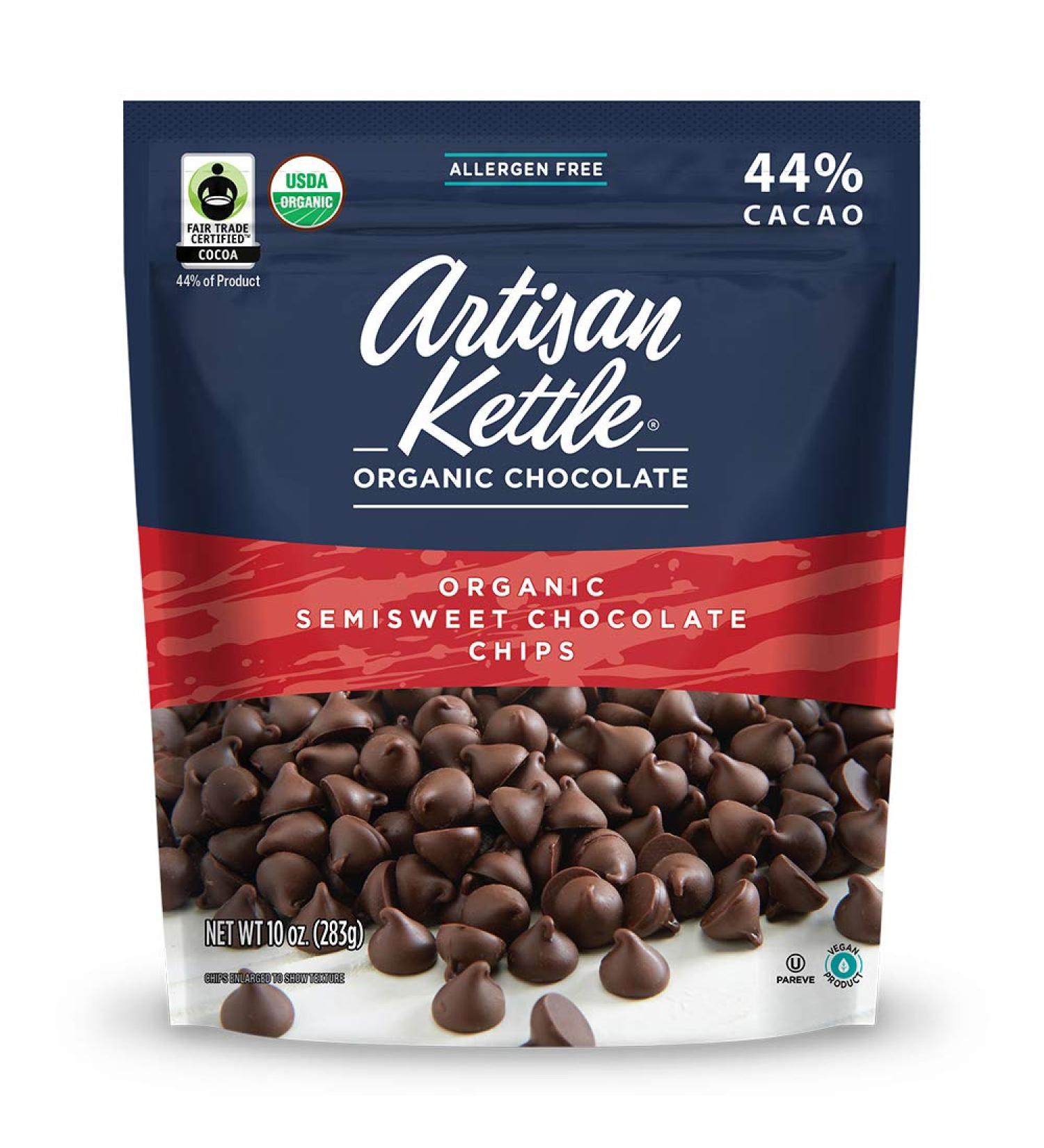 Artisan Kettle Organic Semisweet Chocolate Chips - 10 Oz | Premium Quality - Buy Online on SooperMarket.com
