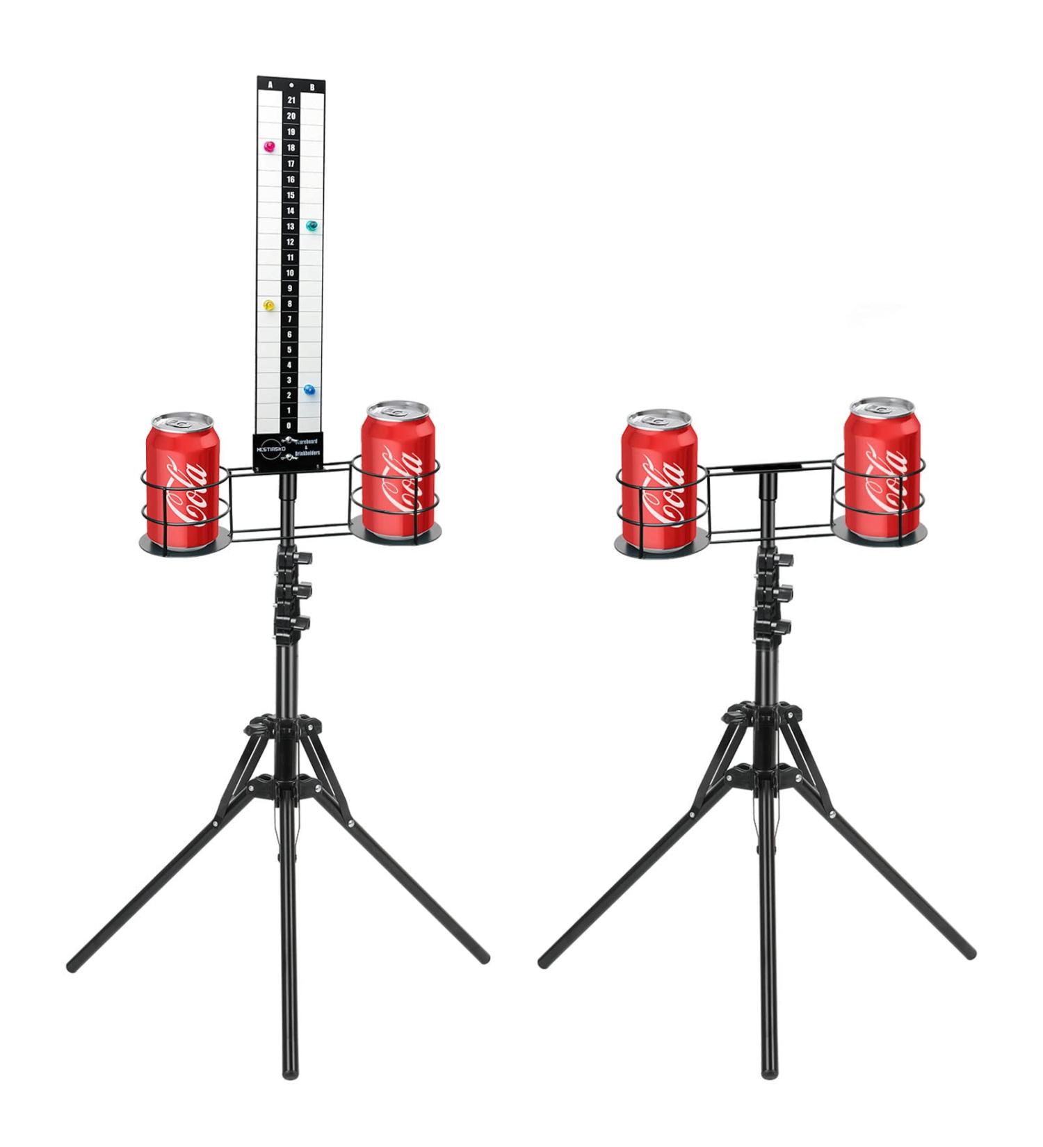 Hestiasko Cornhole Scoreboard 2 Sets - Metal Magnetic Score Keeper with Drink Holder - Easy Assembly - Perfect Outdoor Patio Game Accessory - Buy Online on SooperMarket.com