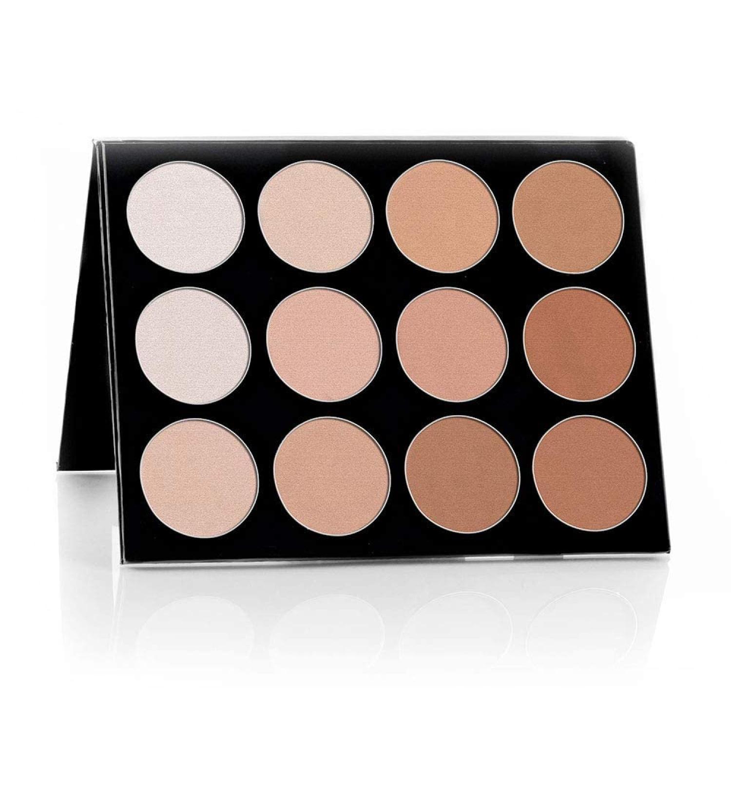 Mehron Celebre Pro-HD Pressed Powder Contour & Highlight Palette - 12 Shades - Buy Online on SooperMarket.com