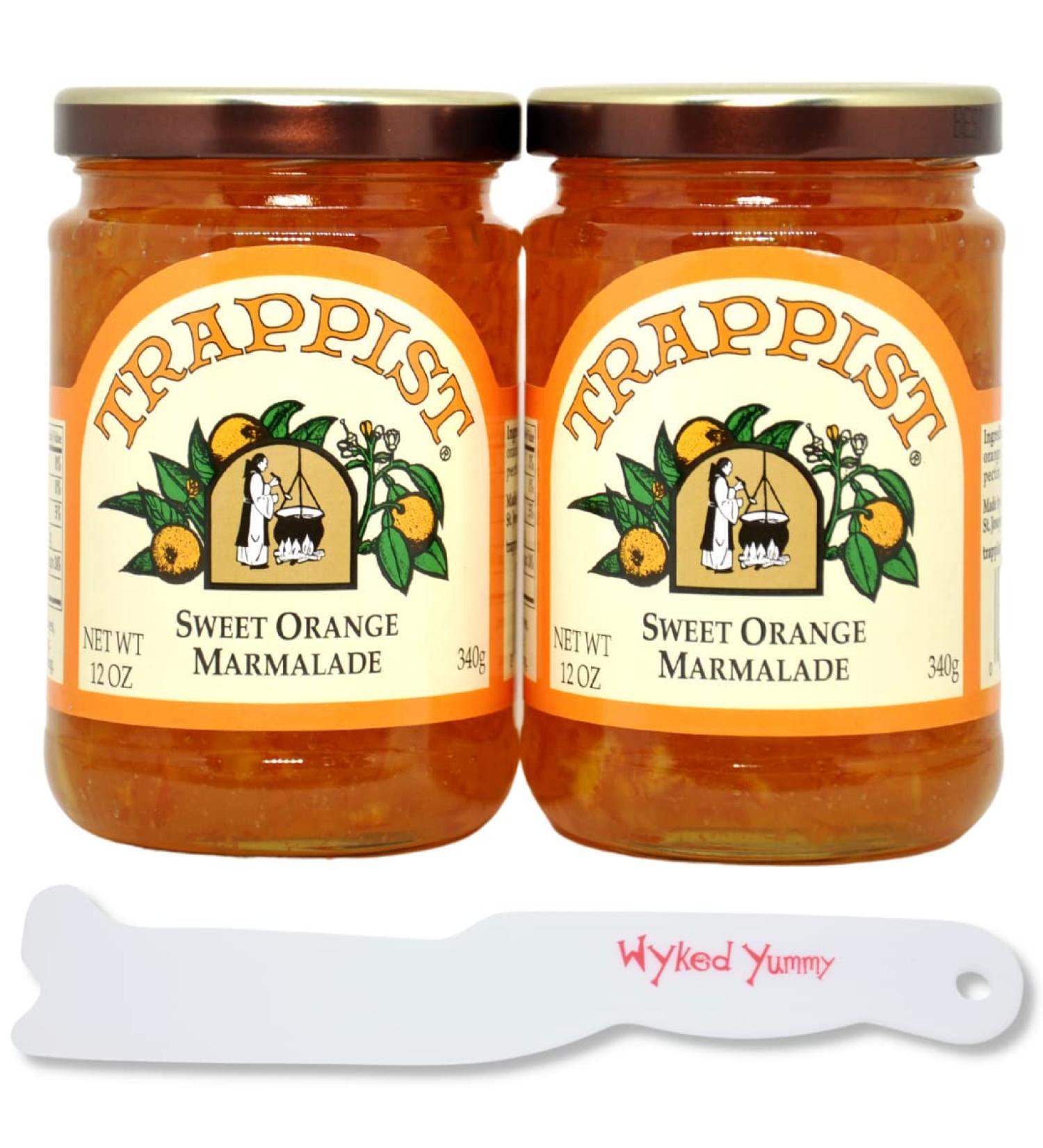 Trappist Sweet Orange Marmalade Bundle with WYKED YUMMY Spreader Knife - 2 Jars + Jar Scraper - Buy Online on SooperMarket.com