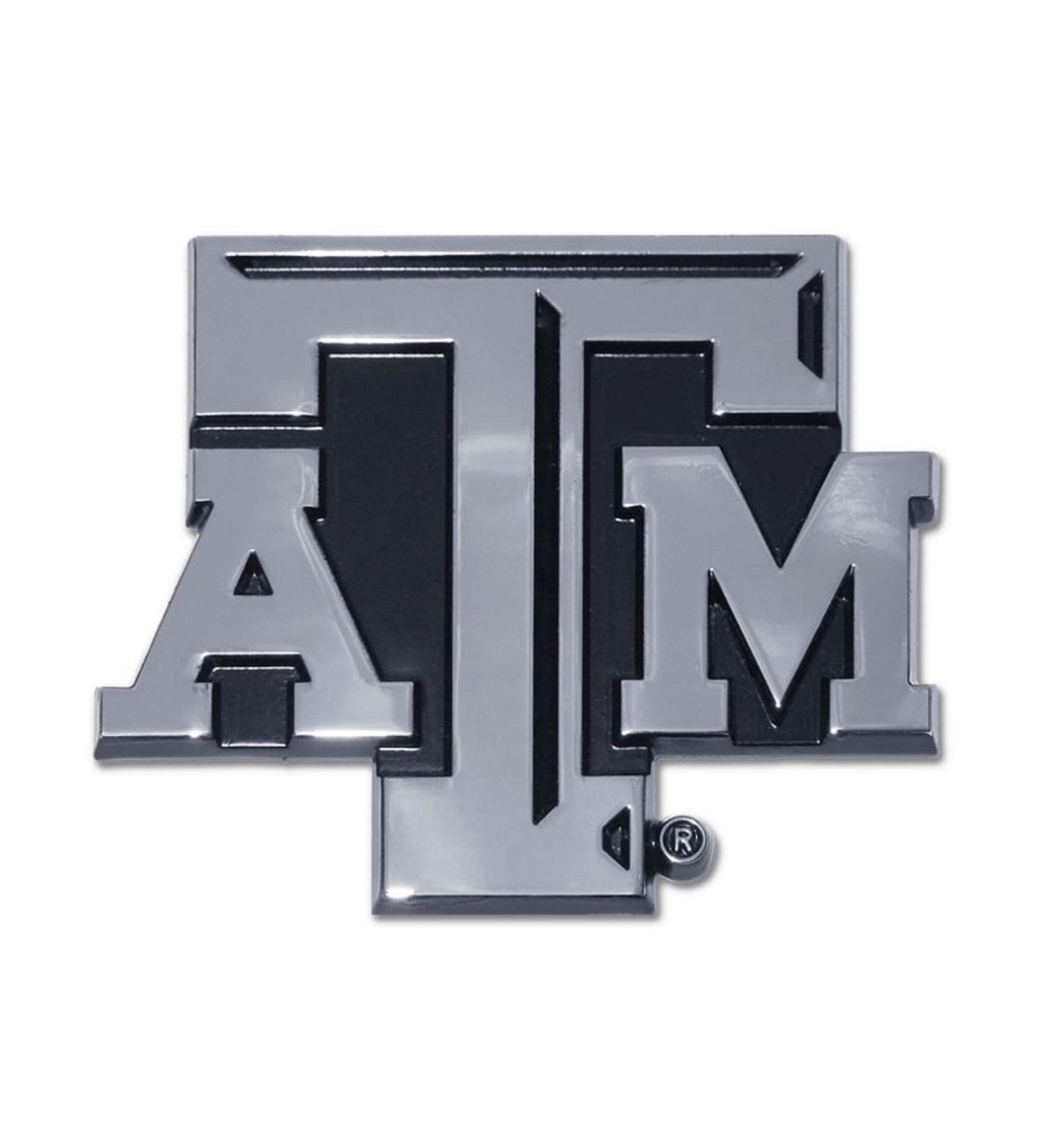 Texas A&M University Aggies NCAA College Chrome Plated Premium Metal Car Truck Motorcycle Emblem