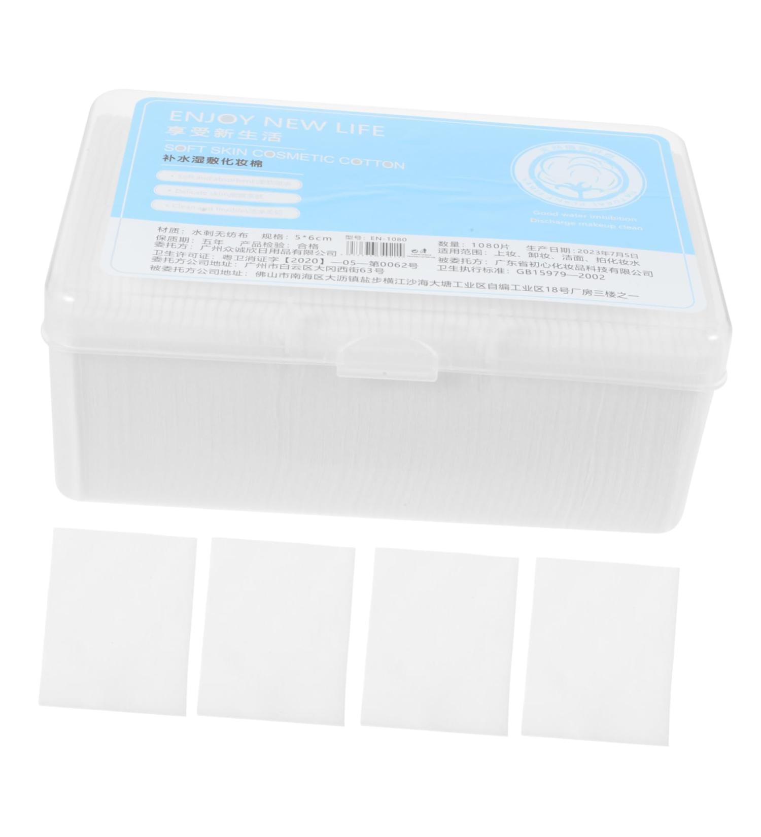 1080 Pcs Facial Cotton Pads - Makeup Nail Polish Remover & Cosmetic Tools for Women - Soft & Durable Square Cotton Pads - Buy Online on SooperMarket.com