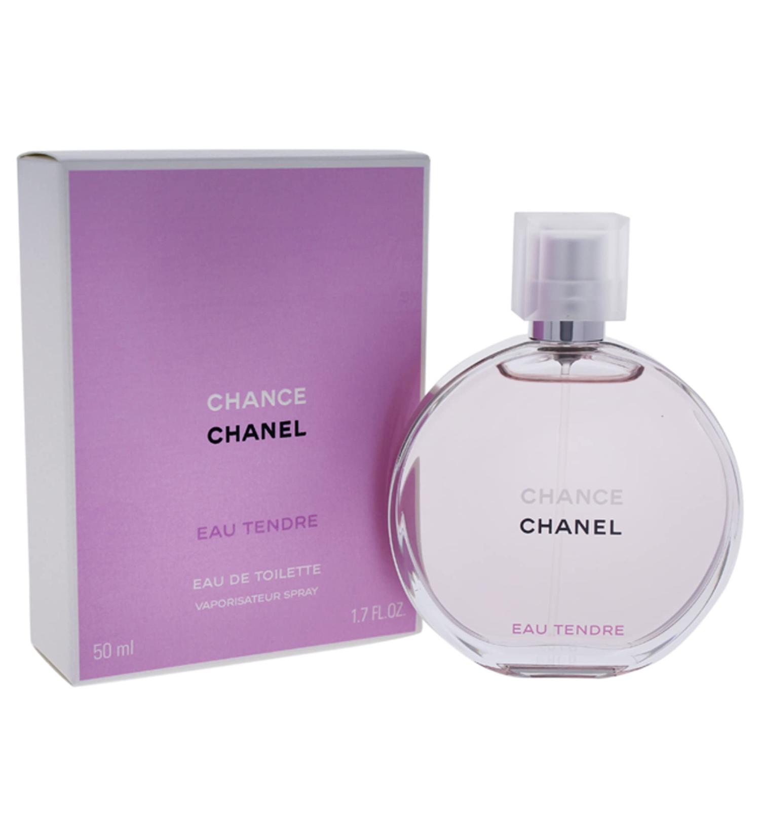 Chanel Chance Eau Tendre Women EDT Spray 1.7 oz Floral Cedar Fresh 1.7 Fl Oz (Pack of 1)