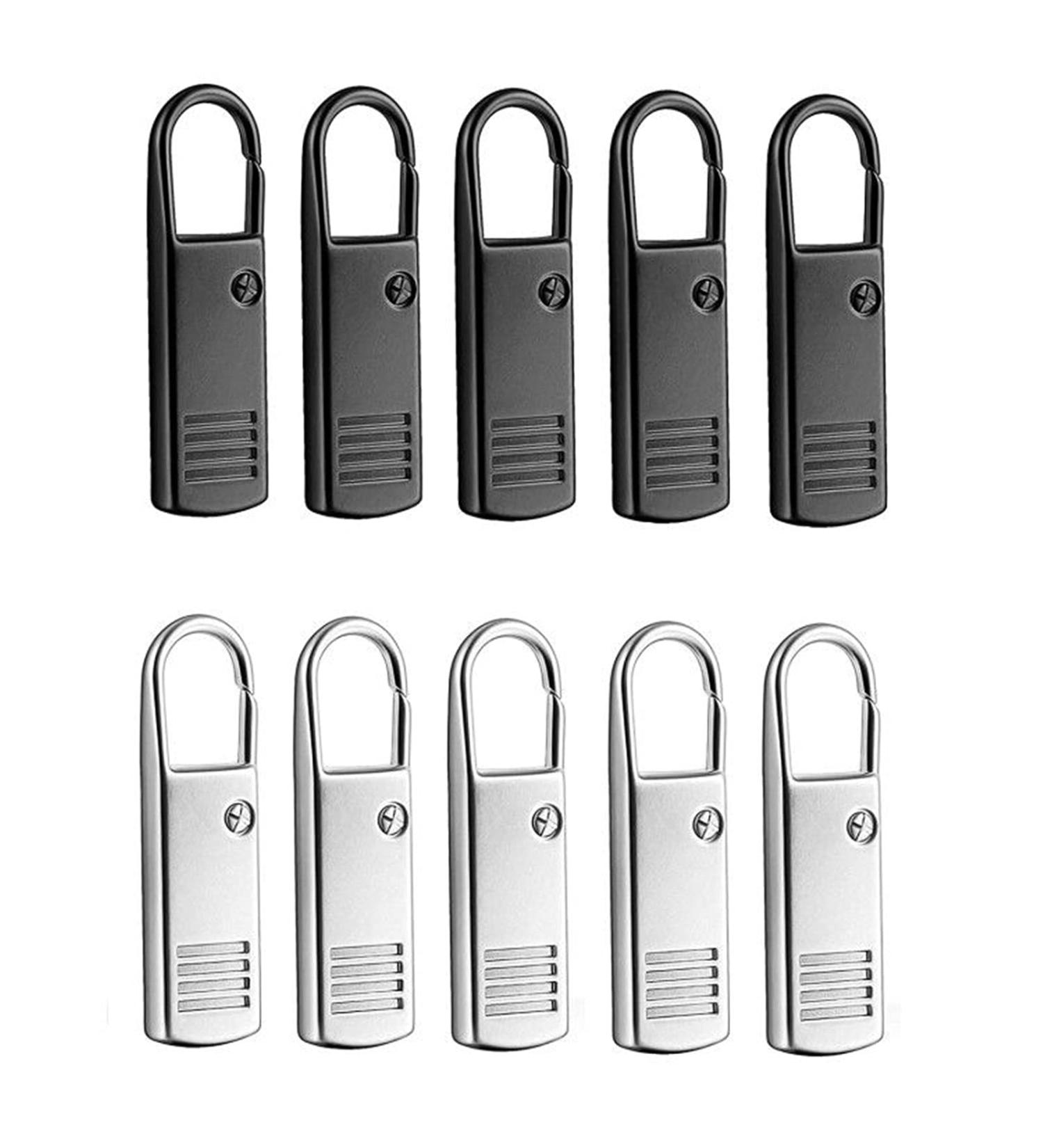10pcs Metal Zipper Pull Tabs - Durable Zipper Tags for Bags Clothes Coats Jackets & Backpacks | International Shipping - Buy Online on SooperMarket.com