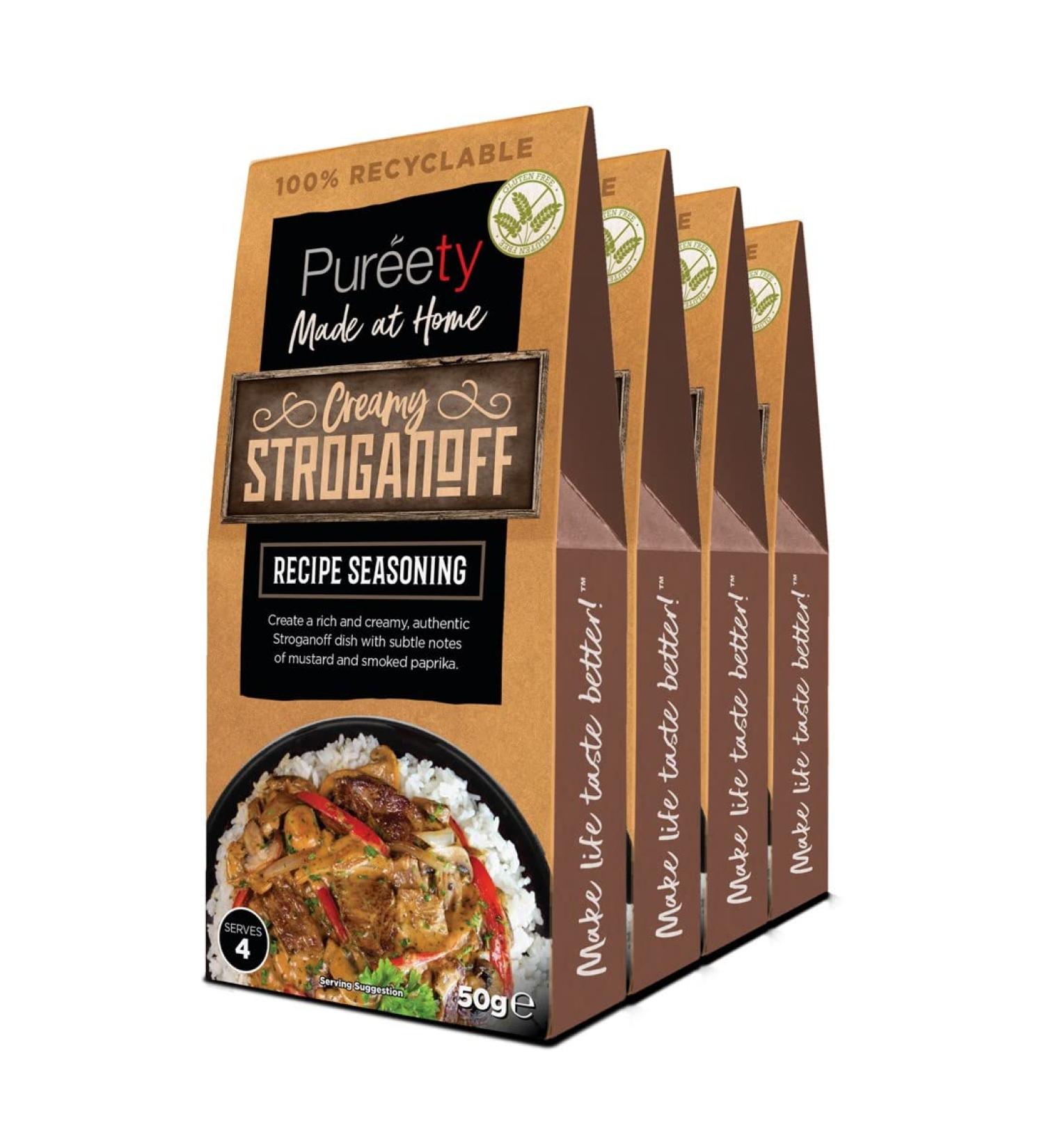 Pureety GLUTEN FREE Beef Stroganoff Recipe Seasoning x 4 packs