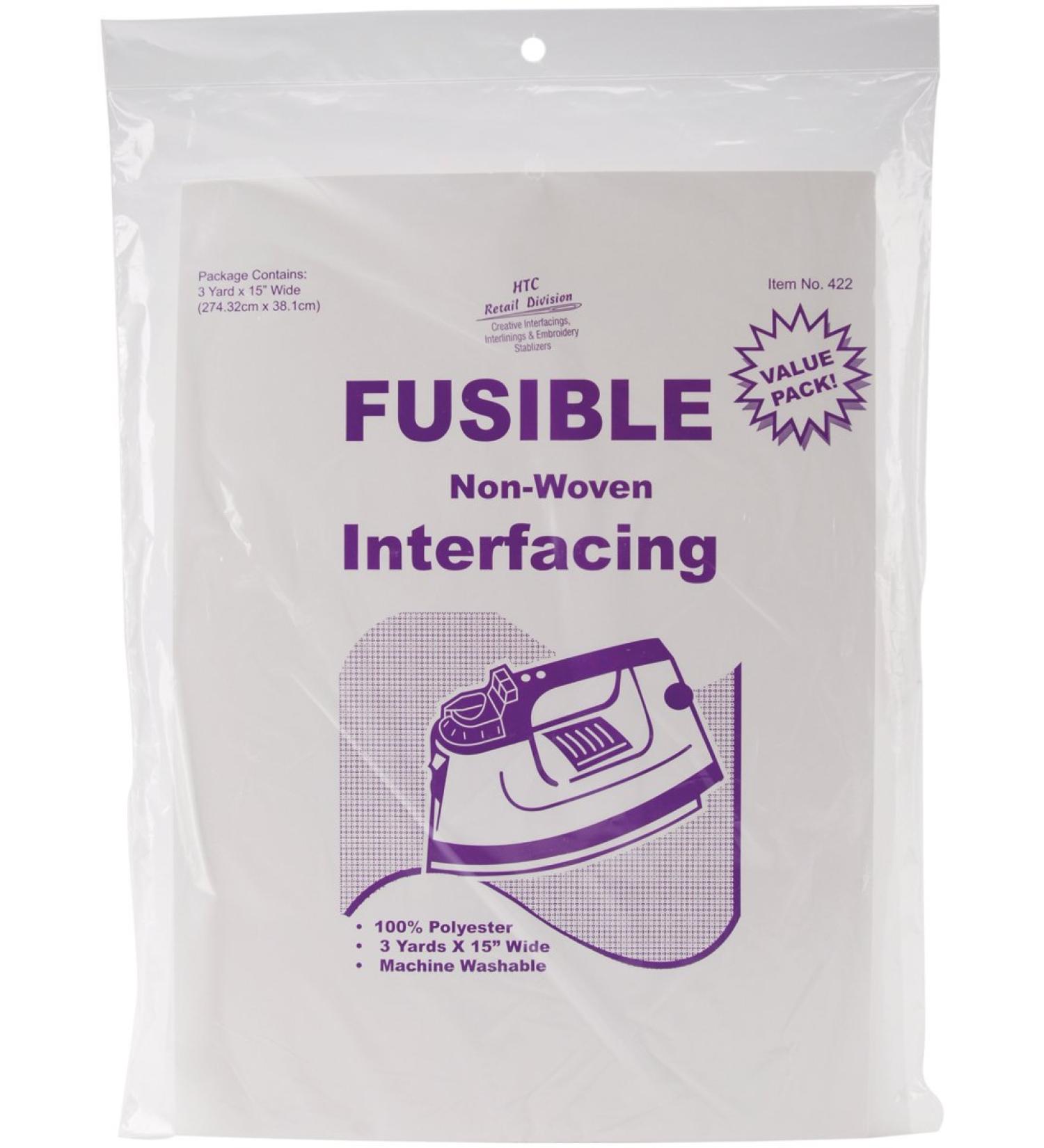 HTC 422 Fusible Non-Woven Interfacing  15-Inch by 3-Yard   White Original Version