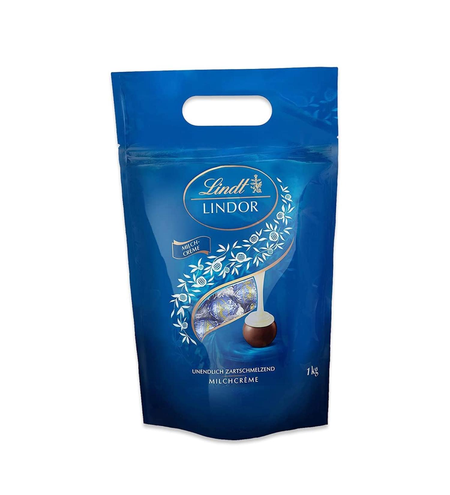 Lindt Lindor Chocolate Balls - 1kg Milk Cream Filling | Large Pack for Gifting | Premium Quality Chocolate - Buy Online on SooperMarket.com