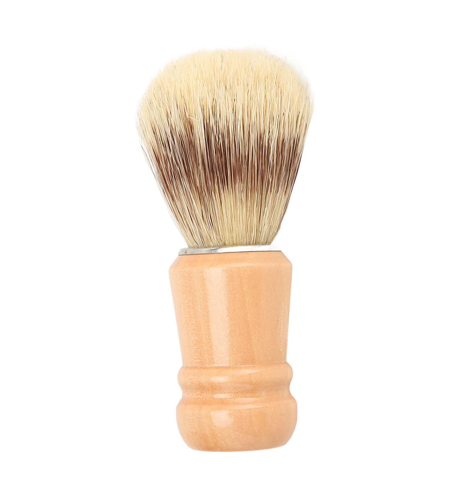 Men's Wooden Handle Shaving Brush - Soft Beard Brush for Home & Barber Use | International Shipping - Buy Online on SooperMarket.com