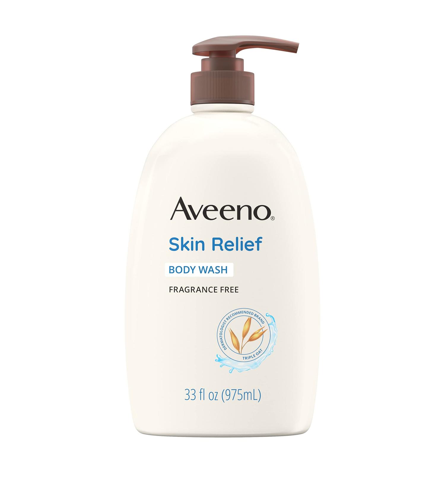 Aveeno Skin Relief Fragrance-Free Body Wash - Soothes Itchy Dry Skin - Sensitive Skin Formula - 33 fl. oz - Buy Online on SooperMarket.com
