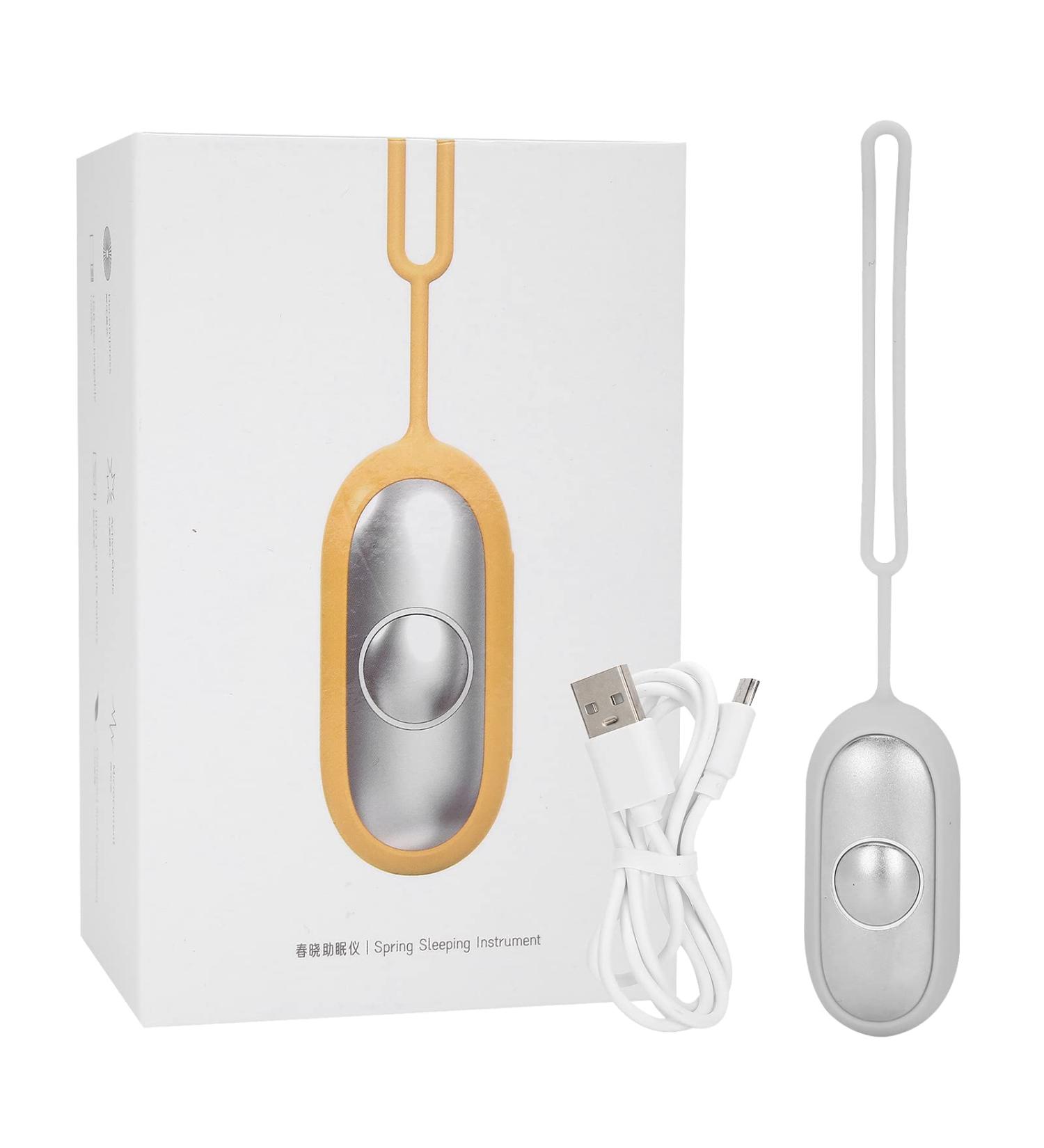 Microcurrent Sleep Aid Device for Anxiety & Insomnia Relief - USB Charging, Silver - Buy Online on SooperMarket.com