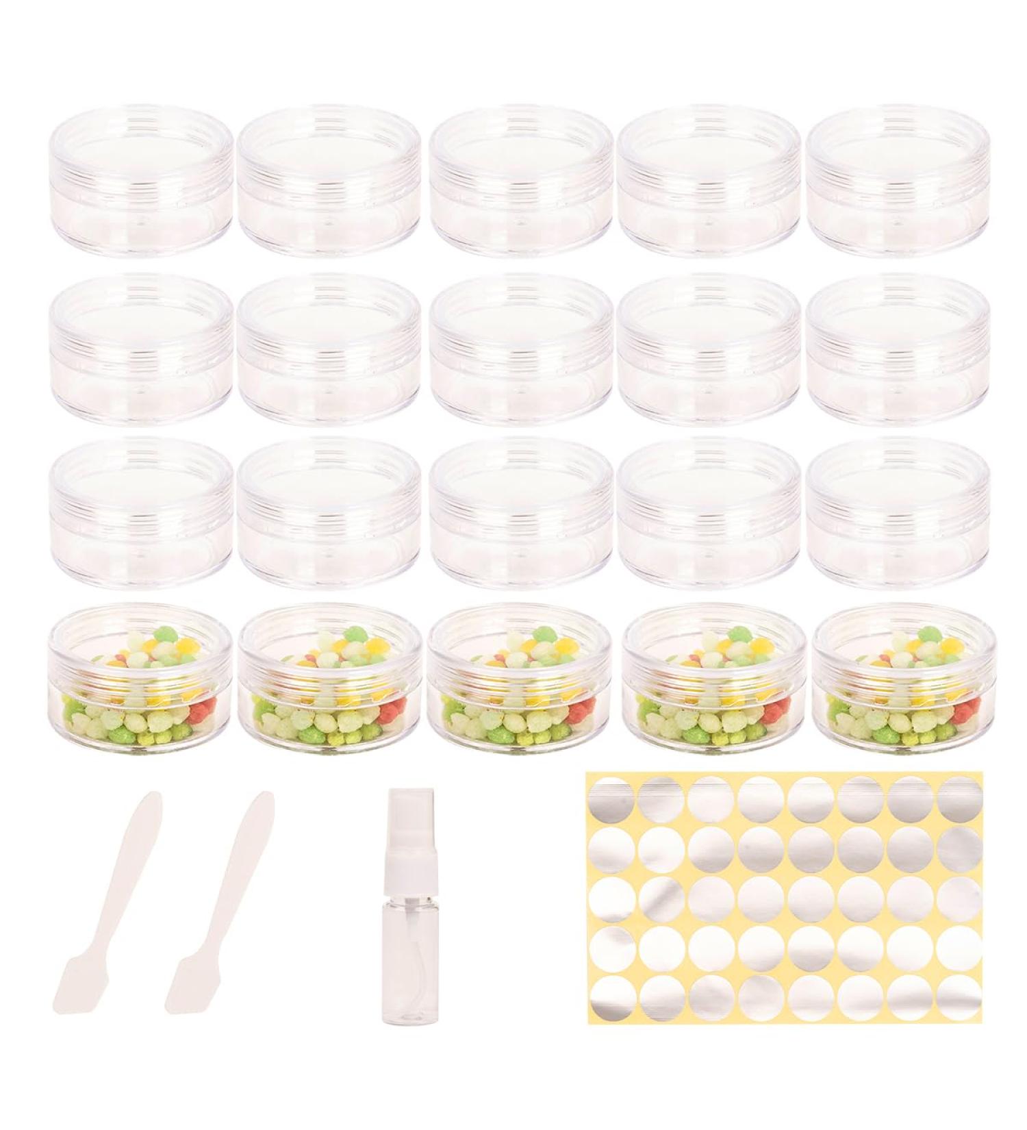 20x 10ml Transparent Jars with Lids | Empty Lip Balm & Cream Containers - Ideal for eCommerce Shipping Worldwide - Buy Online on SooperMarket.com