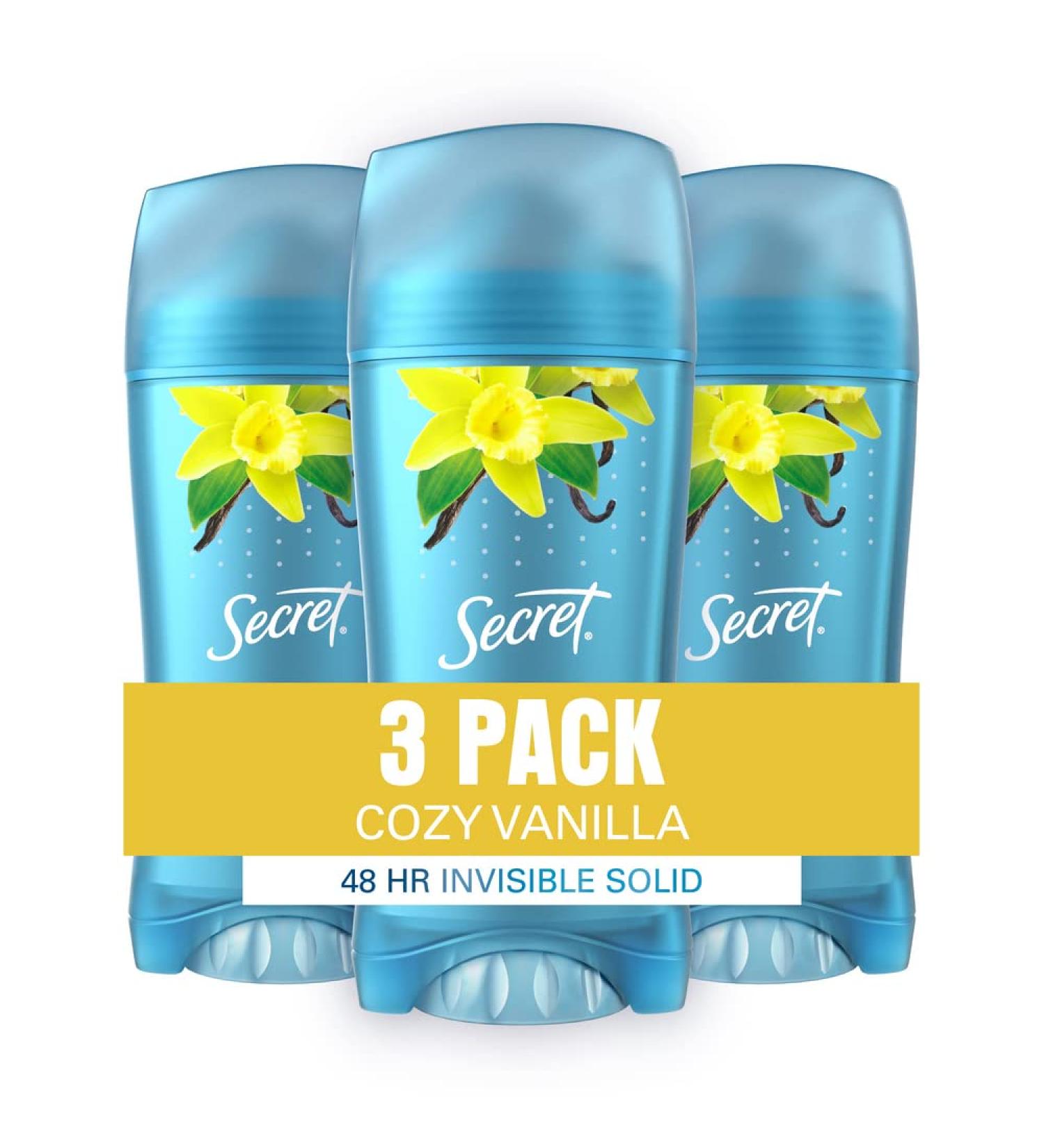 Secret Vanilla Scent Antiperspirant Deodorant 3-Pack 2.6 oz - Buy Online on SooperMarket.com